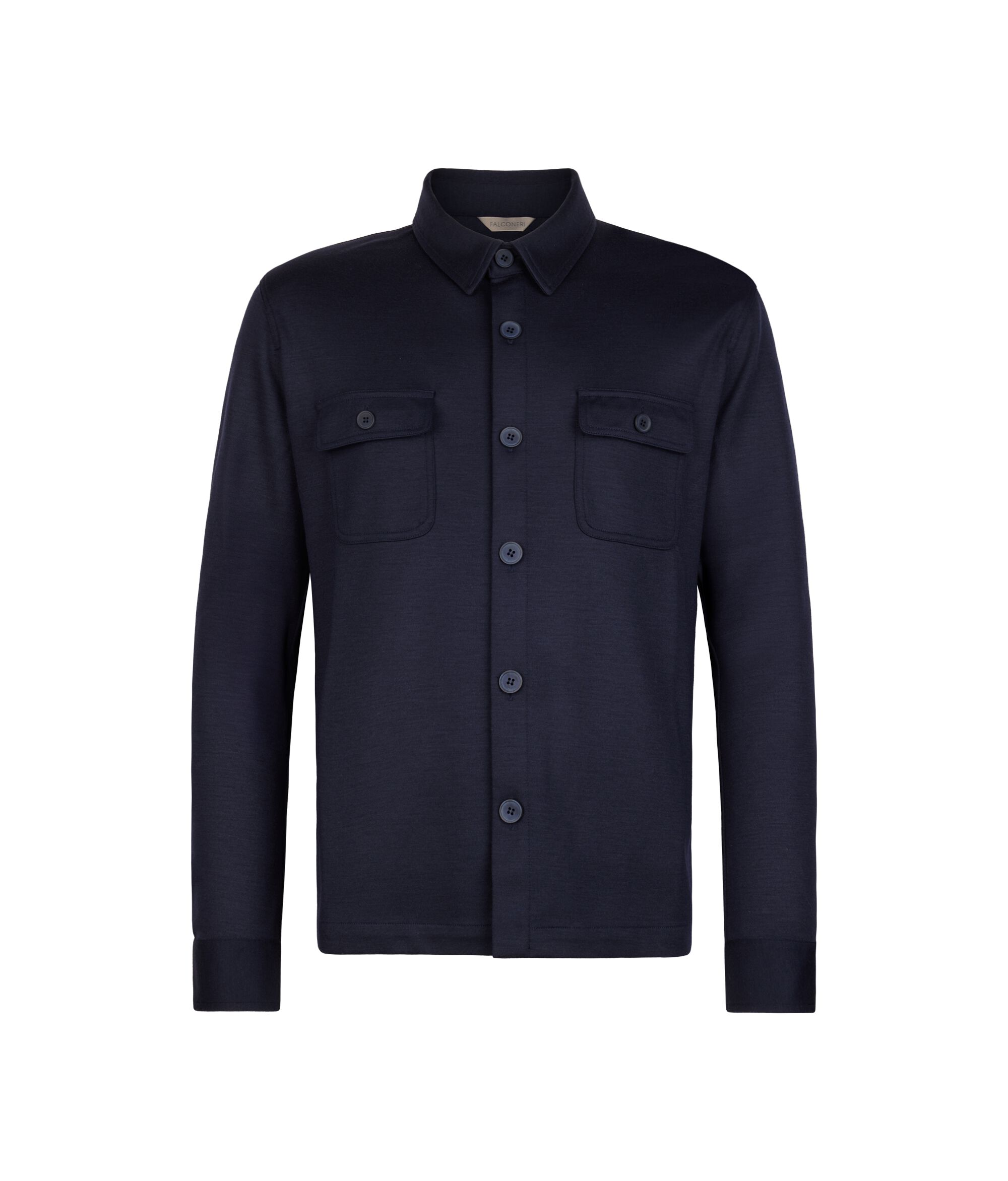 Wool jersey overshirt