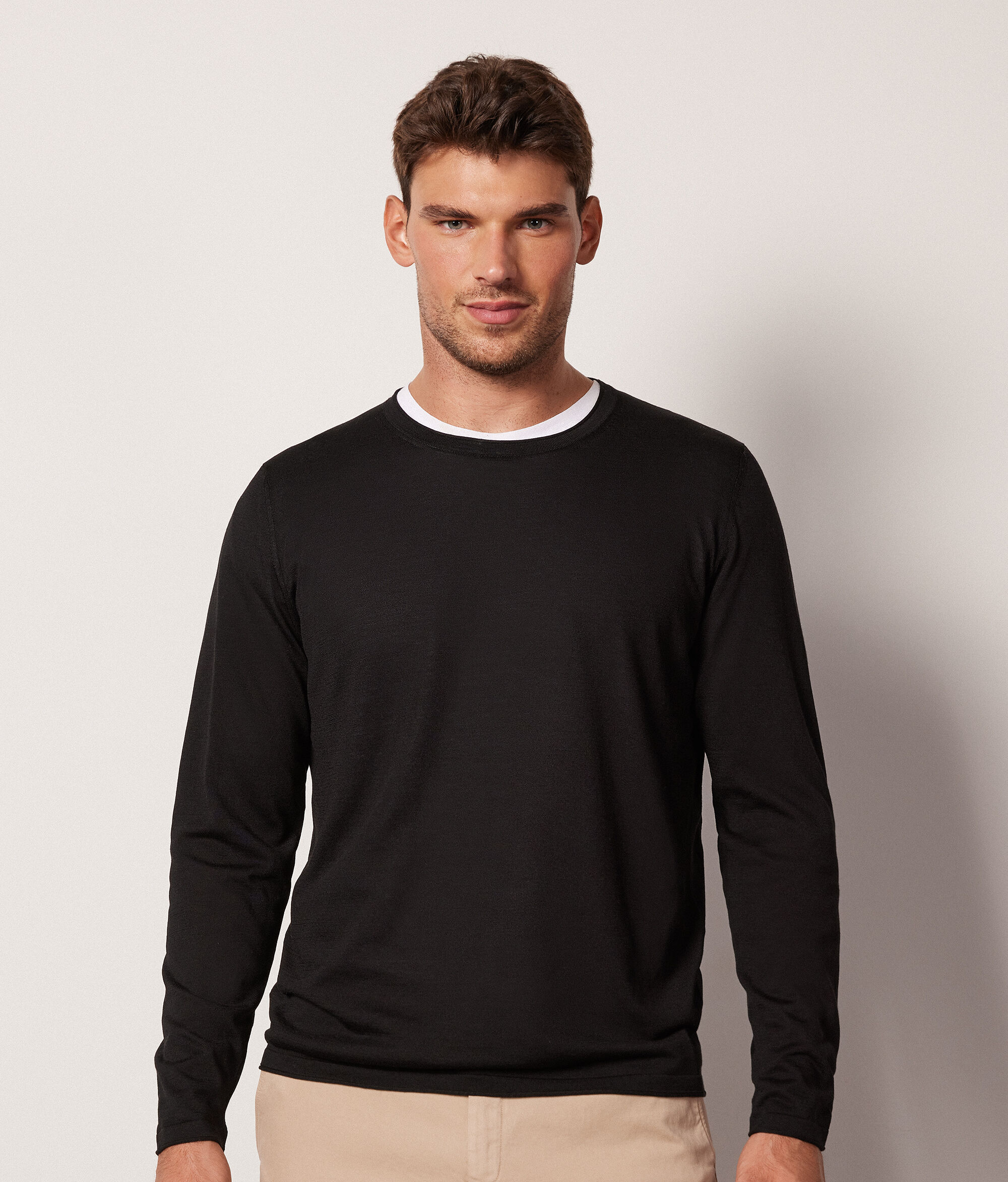 Silk and Cotton Crewneck Sweater