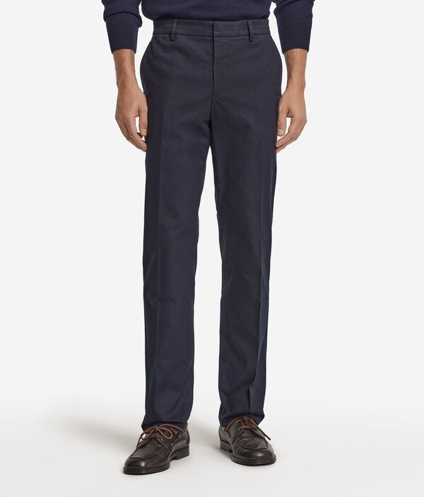 Брюки чинос из хлопка и кашемира с узором «ёлочка»