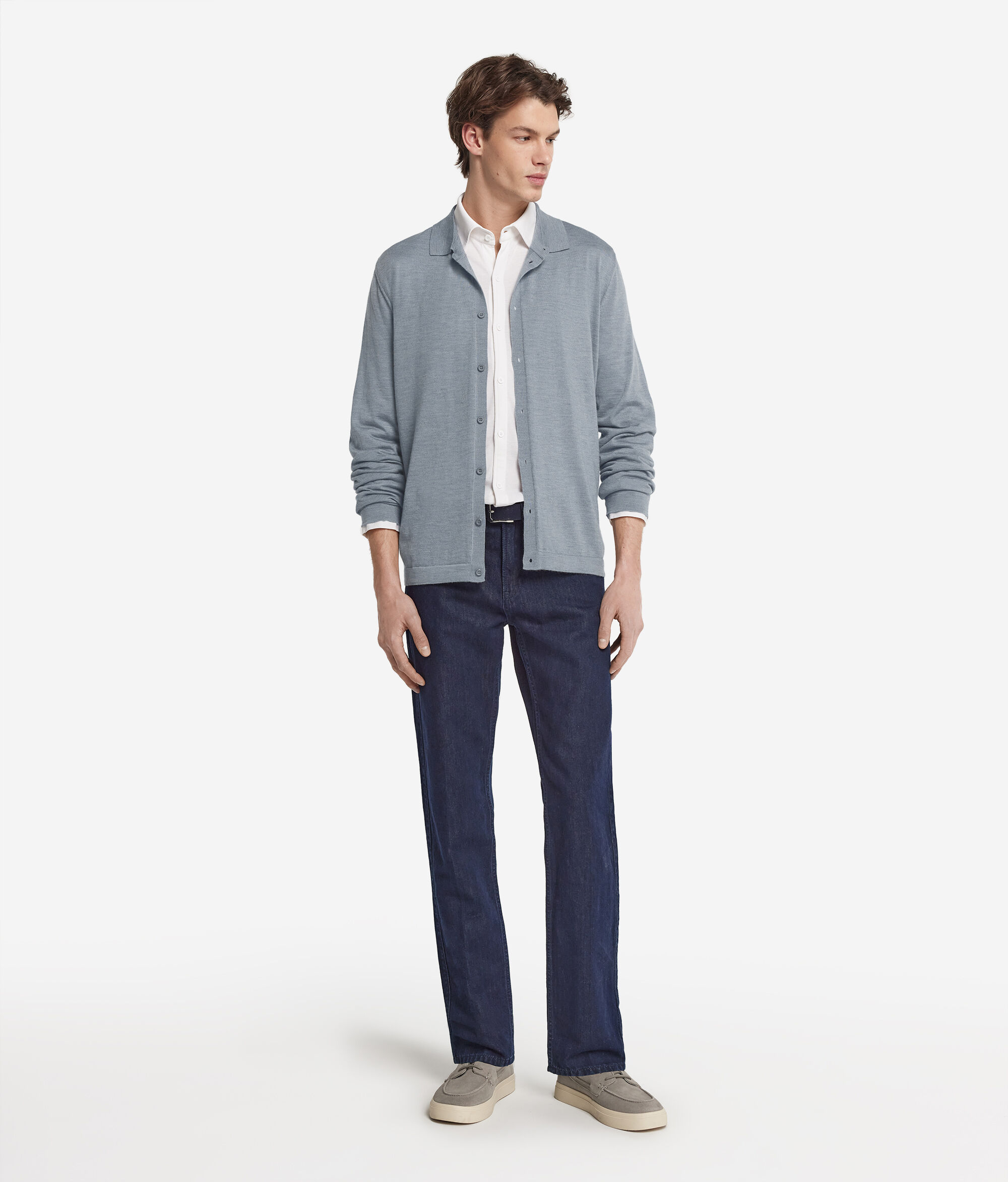 Chemise en maille de cachemire ultra-fin