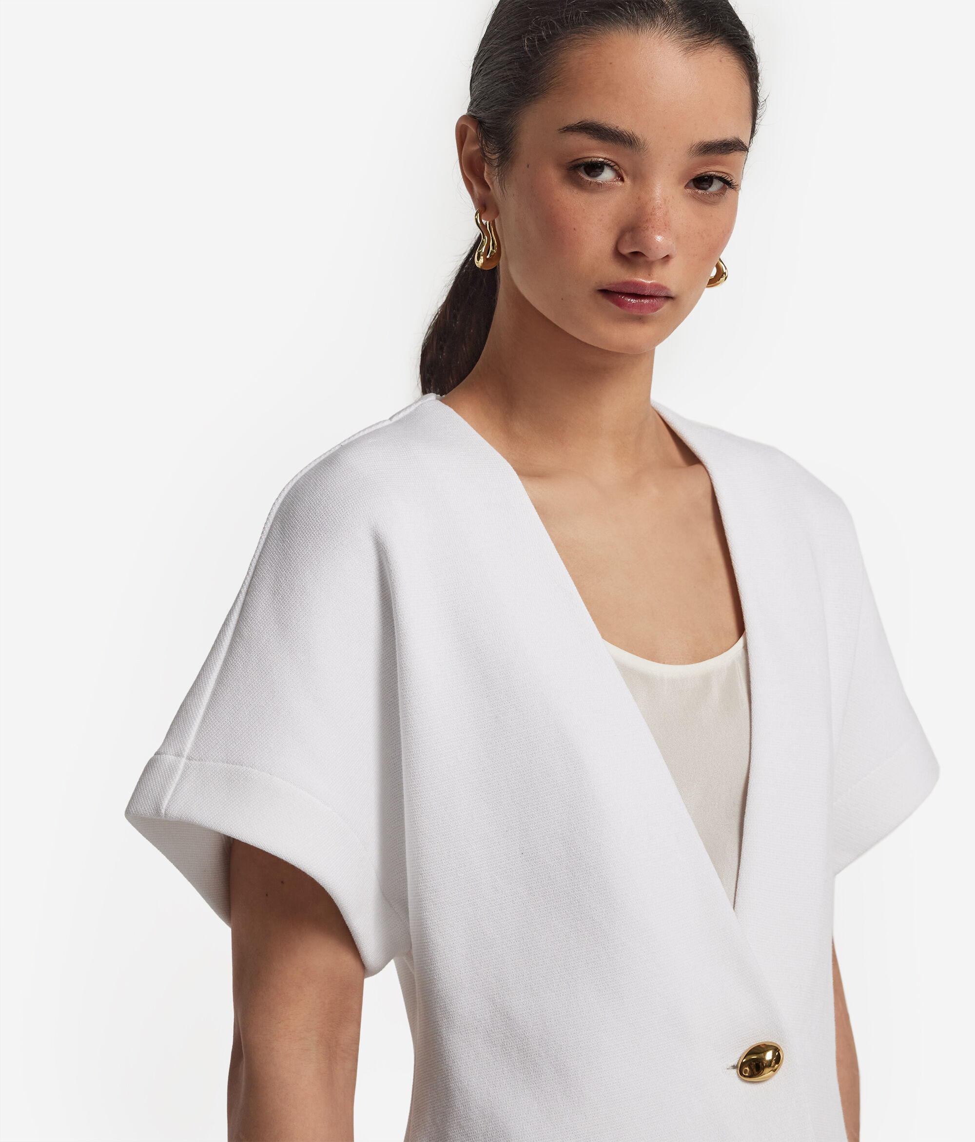 Gilet à manches kimono courtes