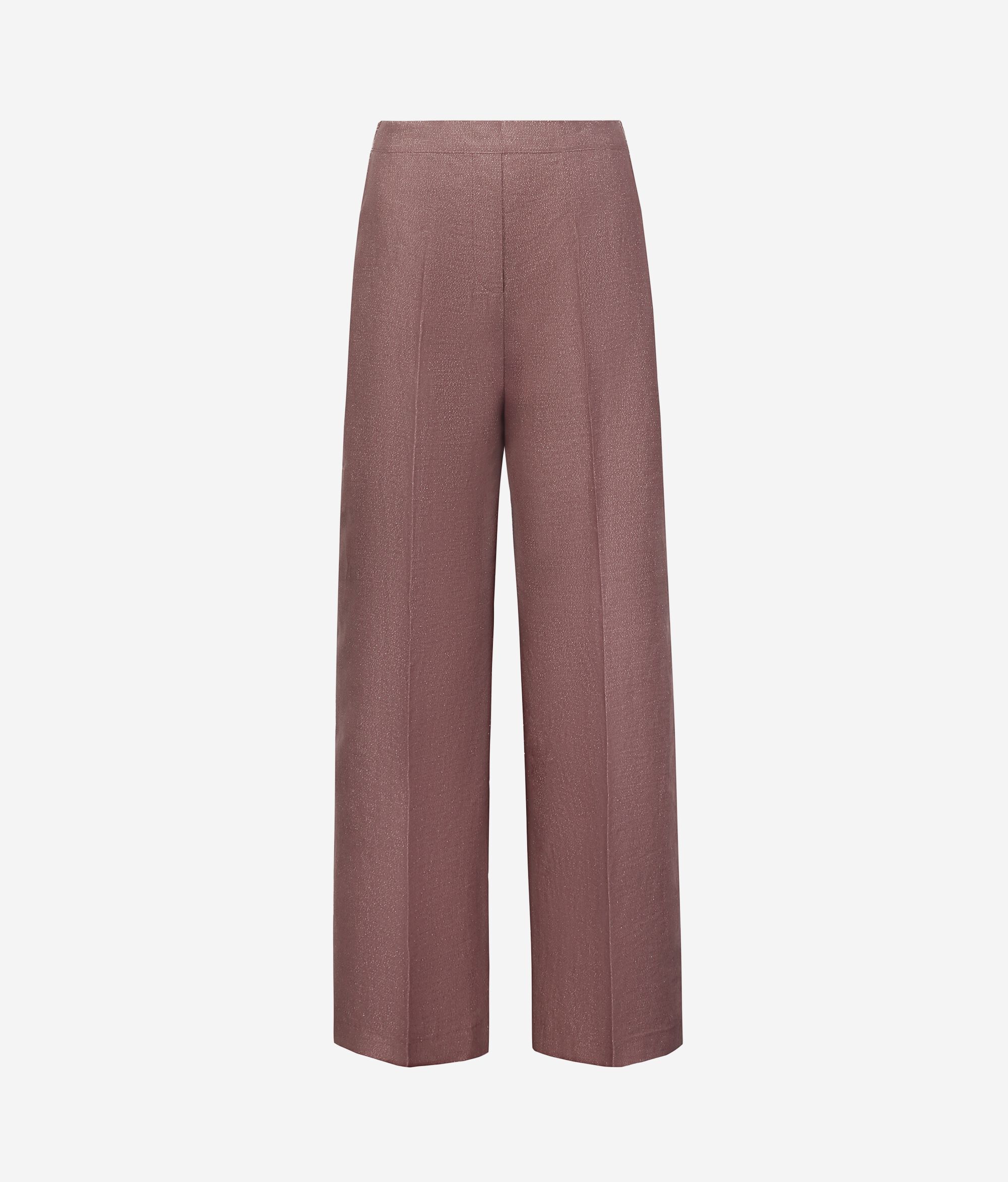 Pantalons rectes de lli i lamé