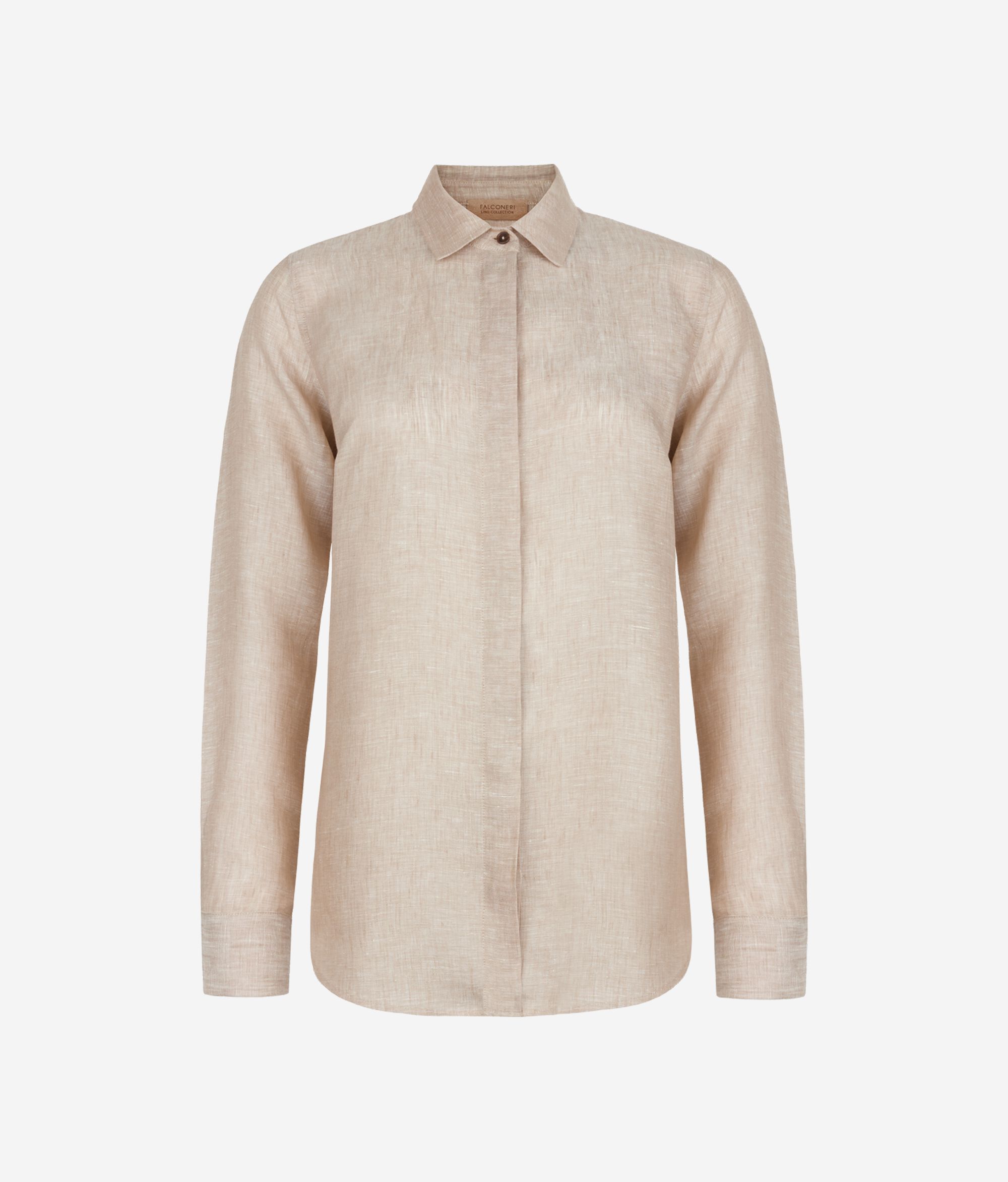 Long-Sleeved Linen Shirt