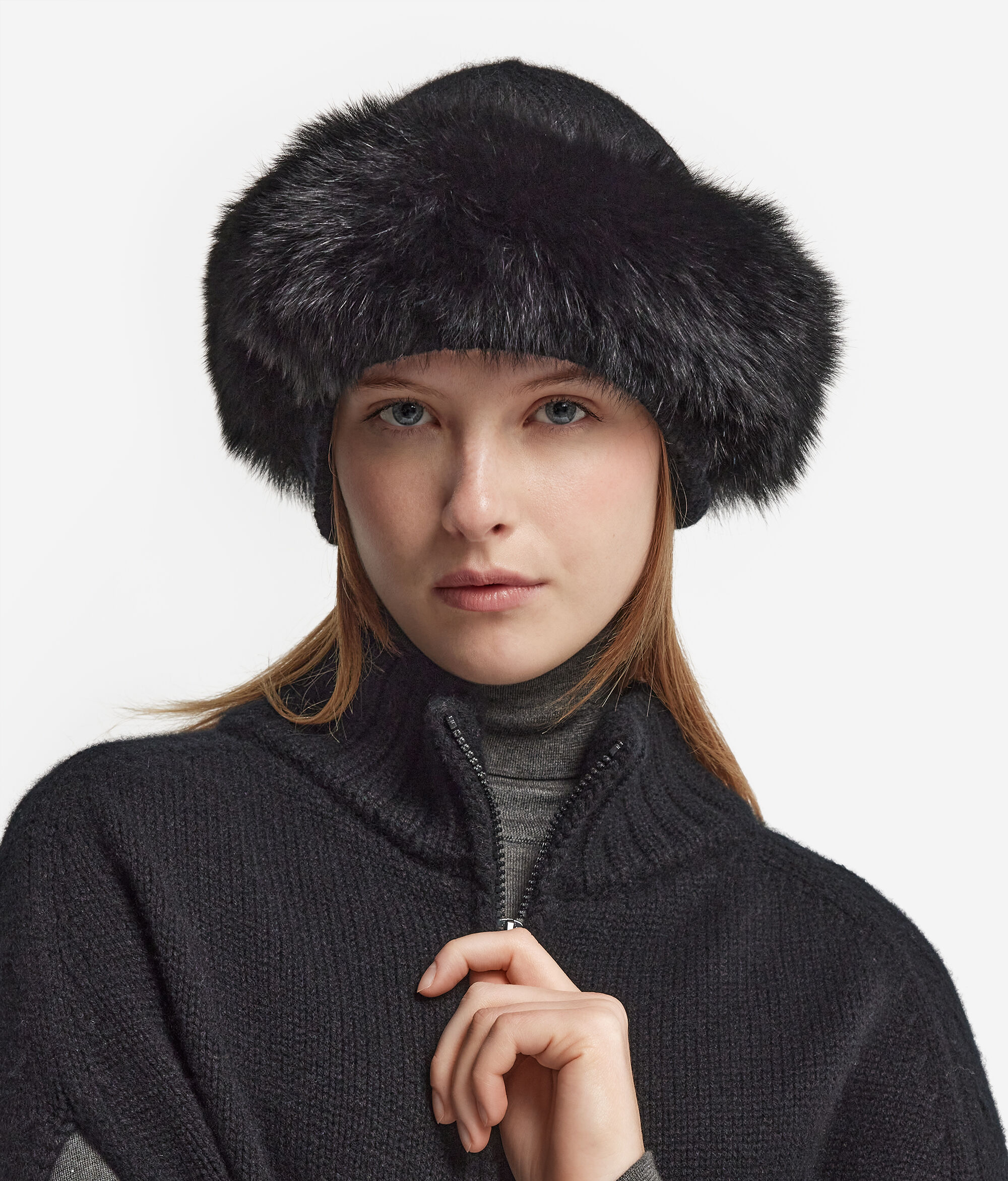 Καπέλο από Cashmere και Γούνα