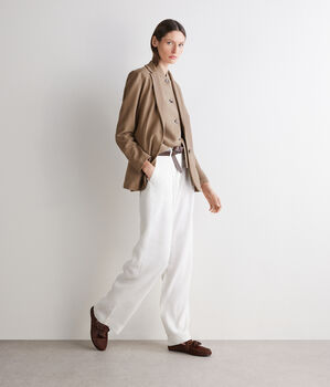 Cotton linen waffle jacket