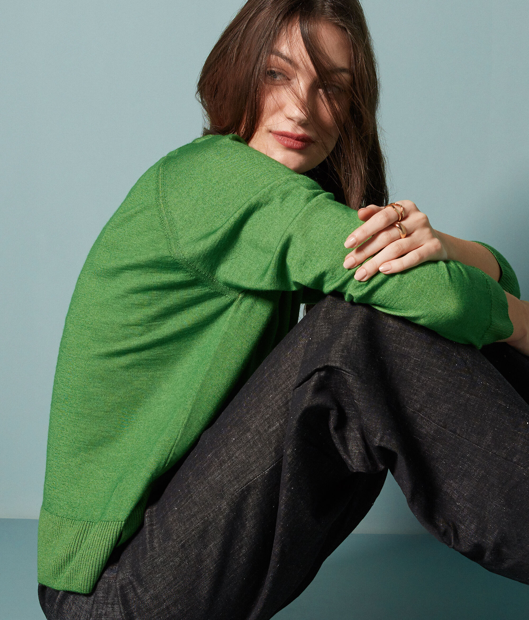 Ultrafine Cashmere ワイドUネック セーター