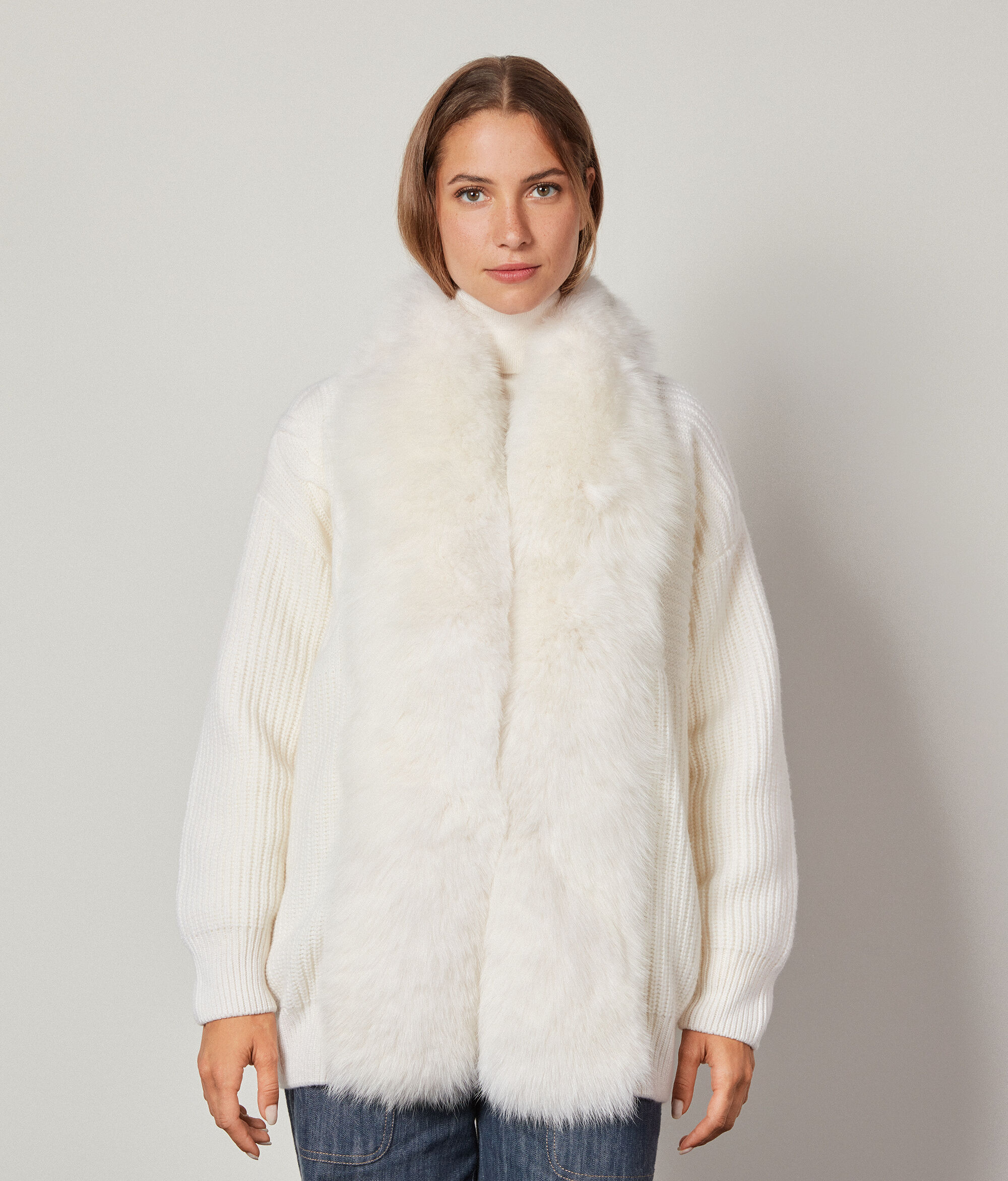 Ultrasoft Cashmere Cable-Knit Coat