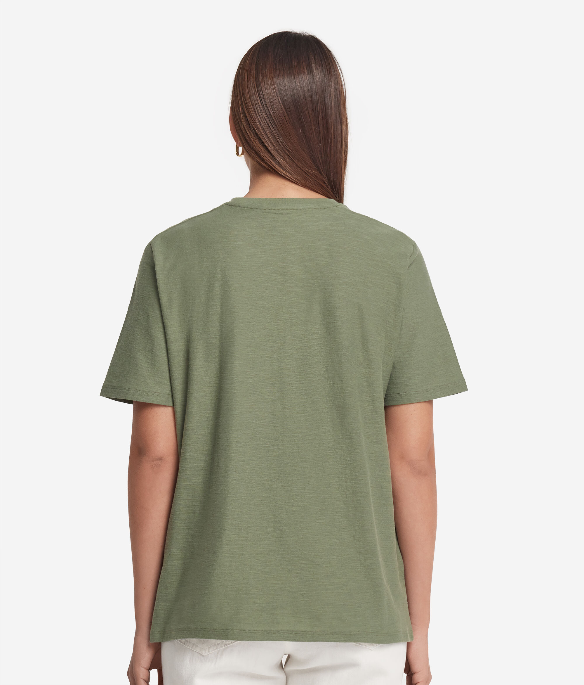 Cotton Crewneck T-Shirt with Short Sleeves