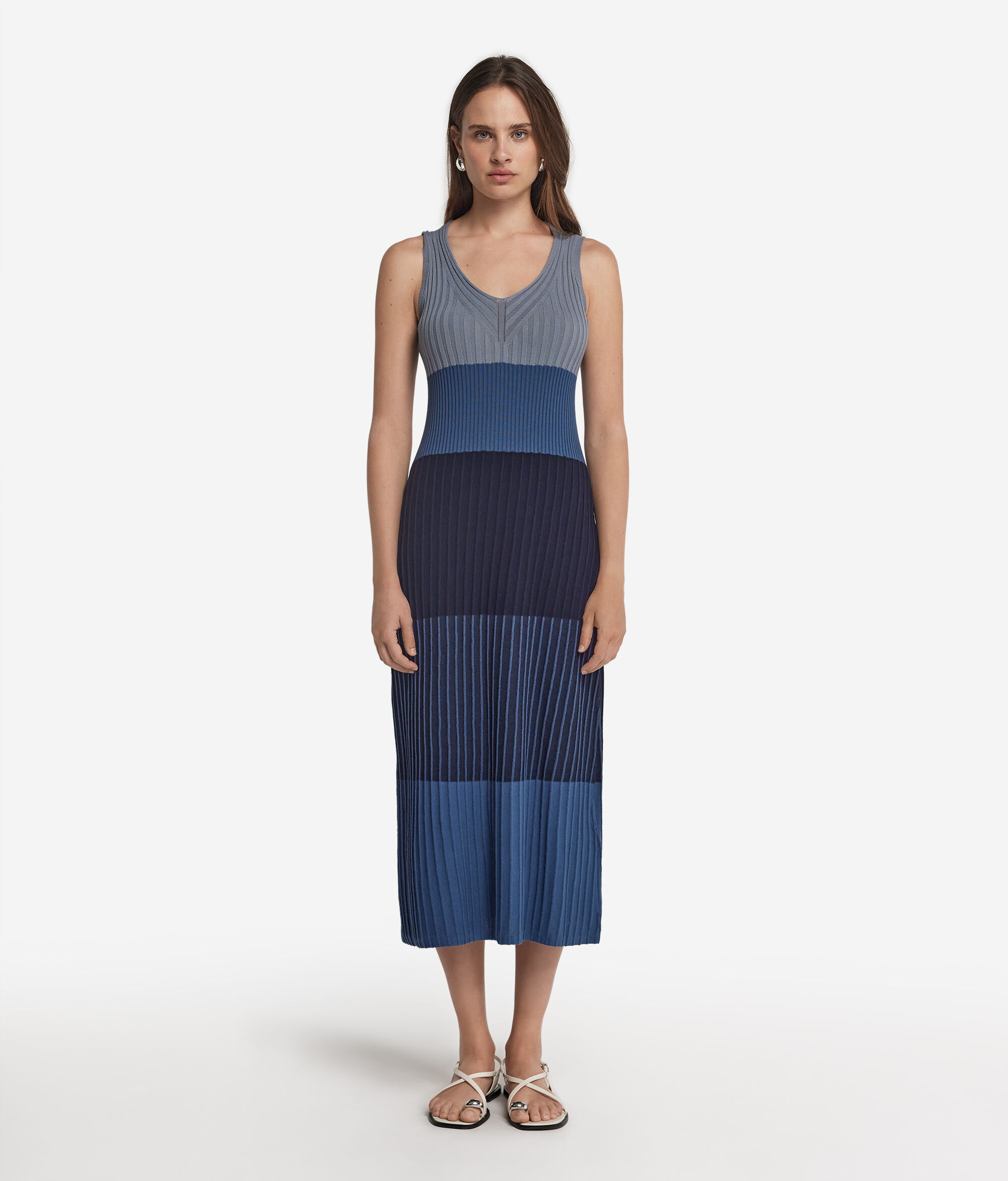 Rippkleid aus Baumwolle