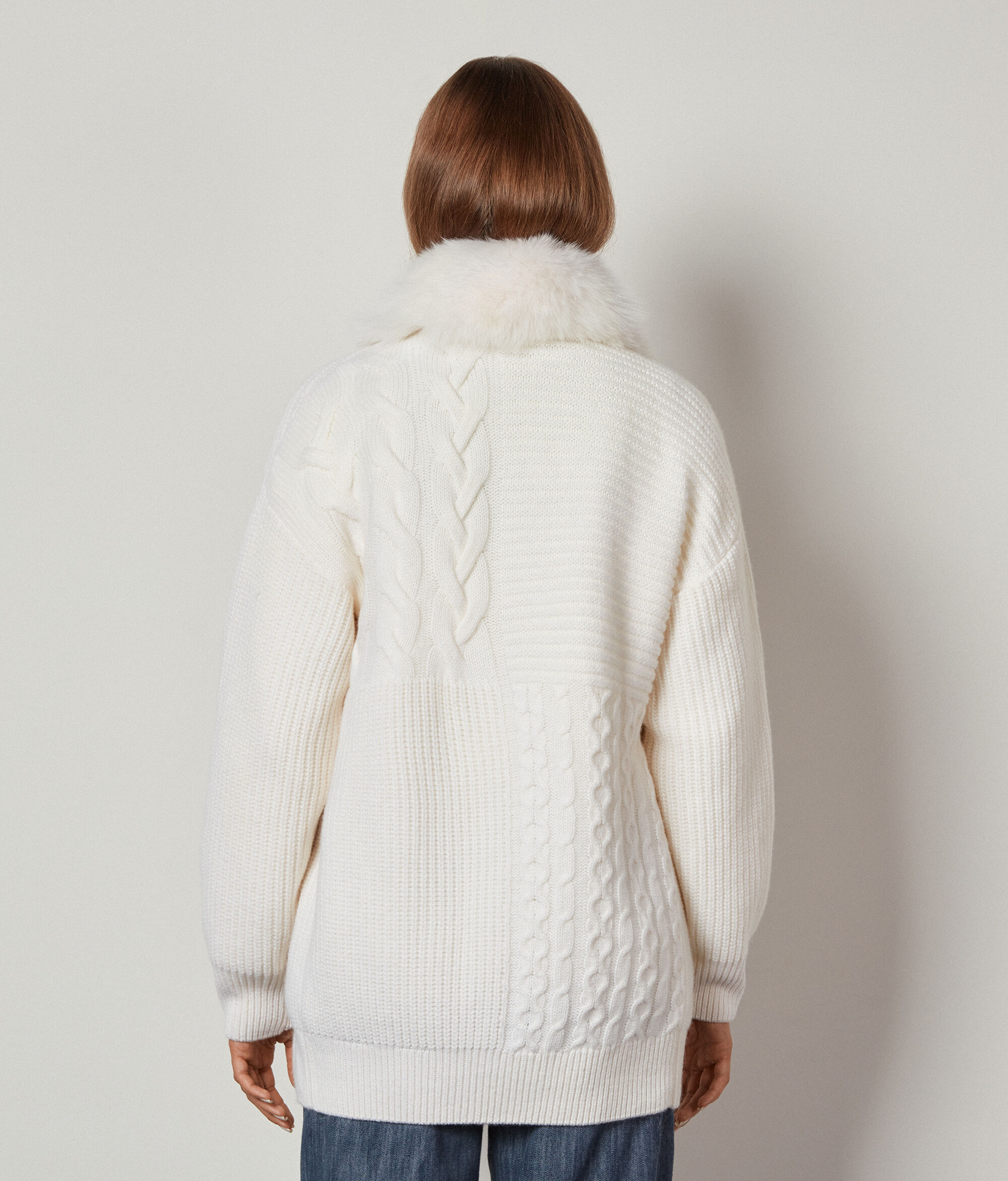 Ultrasoft Cashmere Cable-Knit Coat