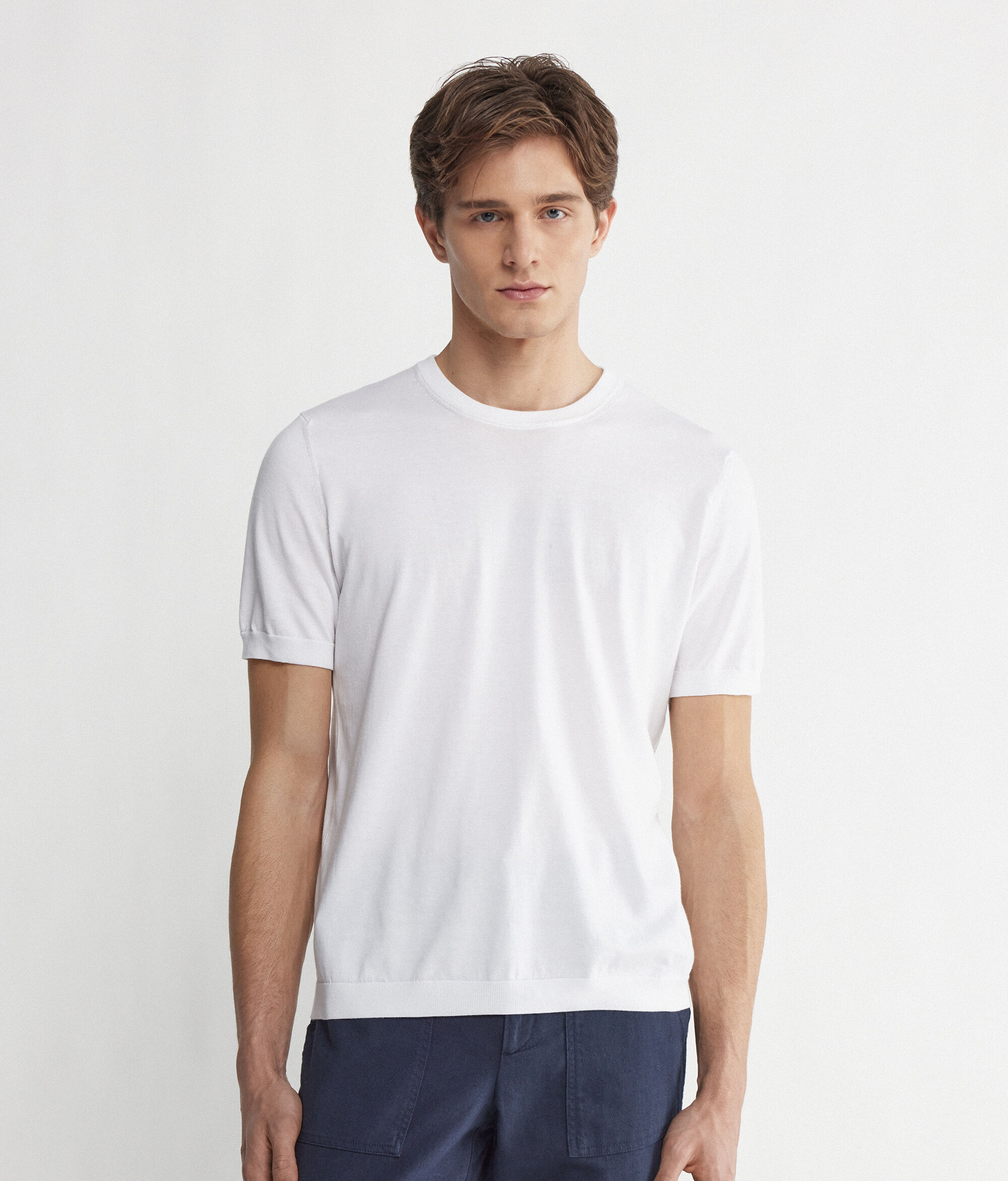 Fresh Cotton Short-Sleeved Round-Neck T-Shirt