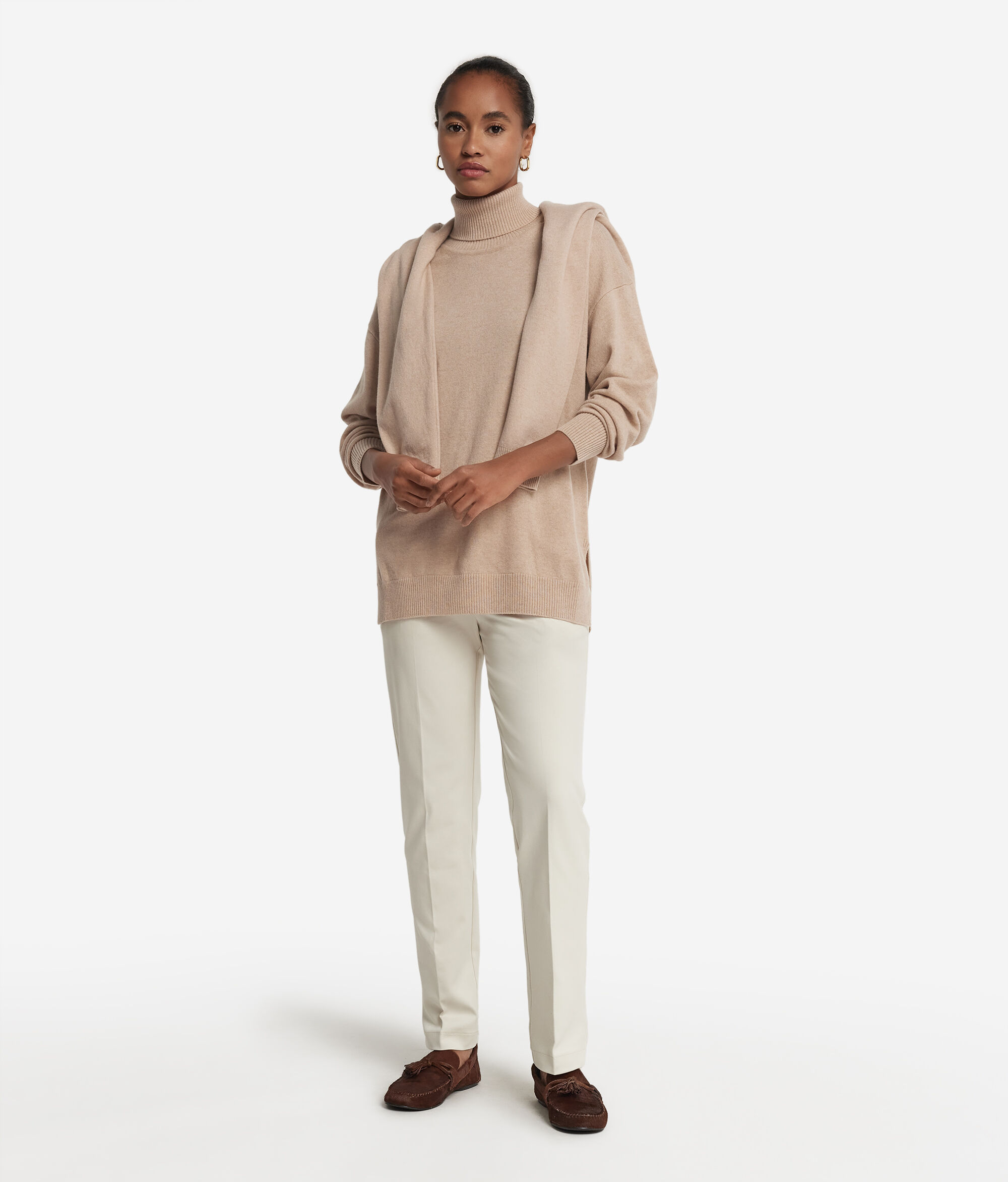 Ultrasoft Cashmere Turtleneck with Slits