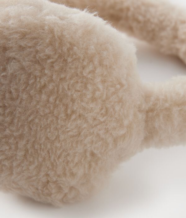 Наушники из кашемира с отделкой под мех