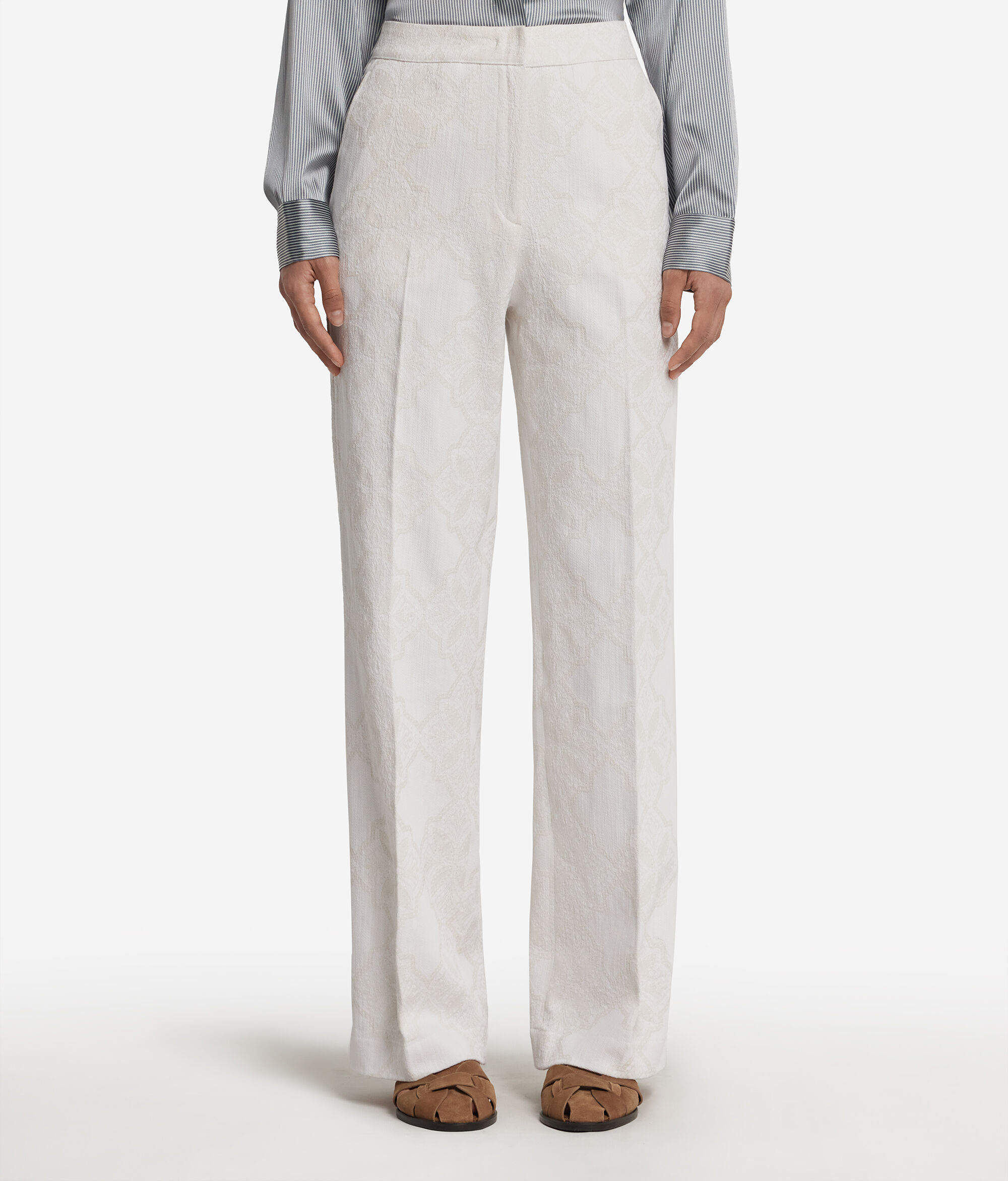Pantalon en jacquard