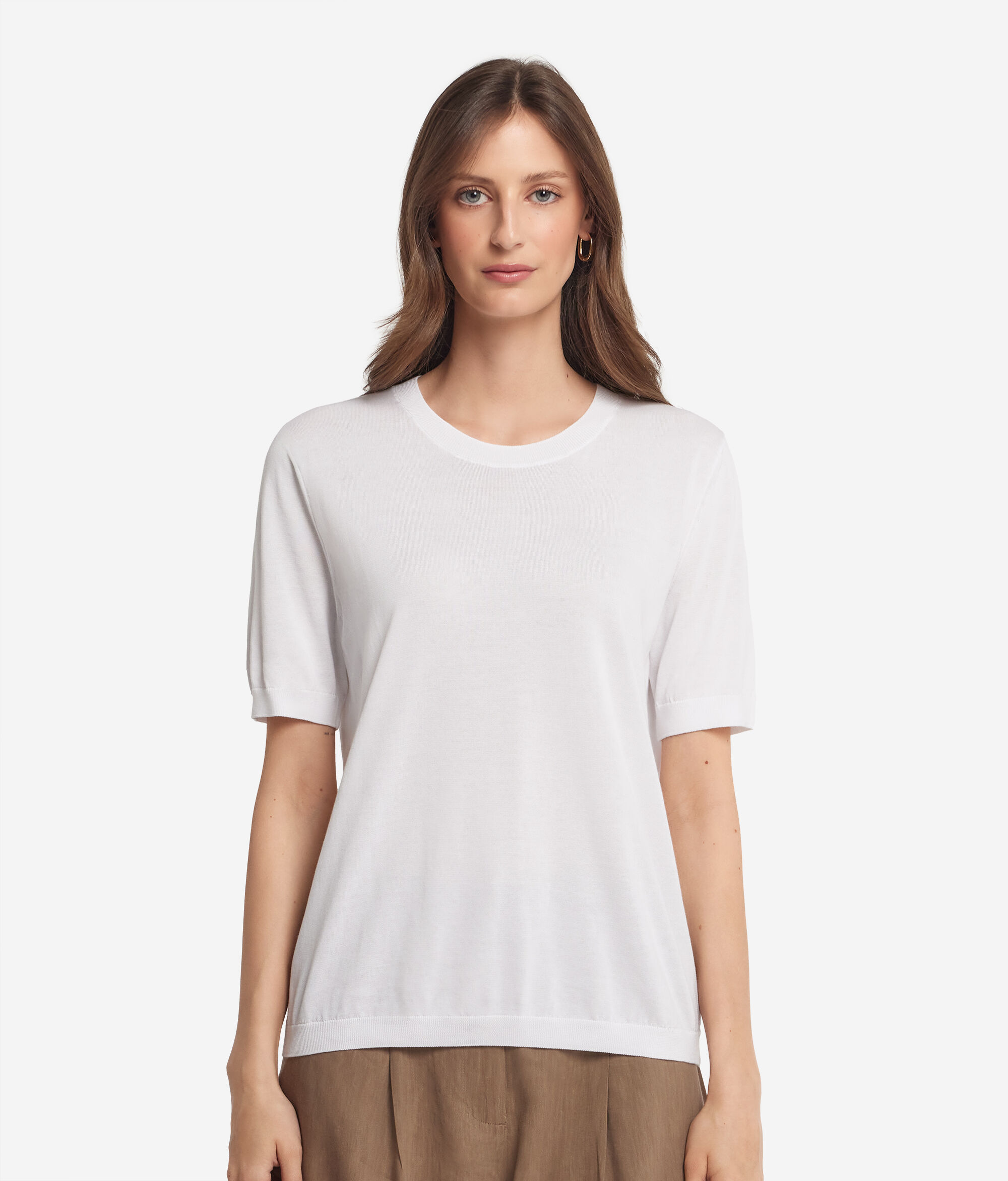 Crew-Neck Cotton T-Shirt Fresh