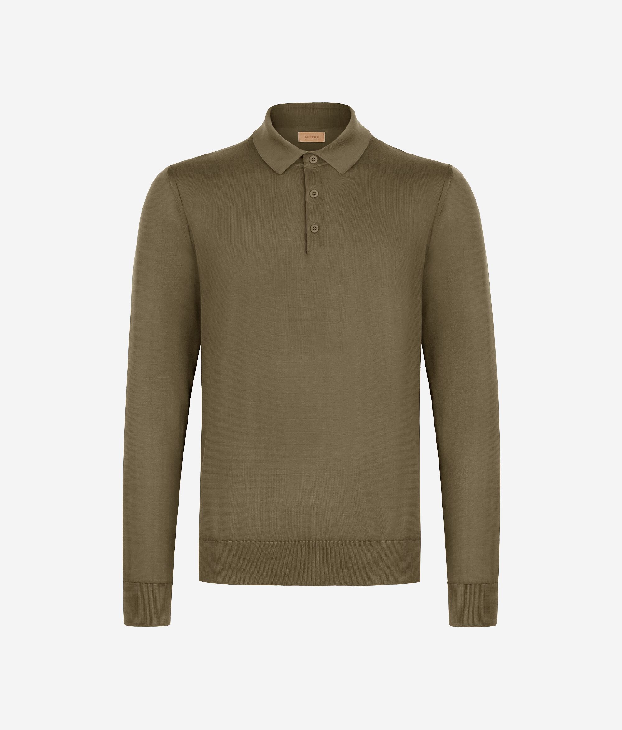Polo à manches longues en coton