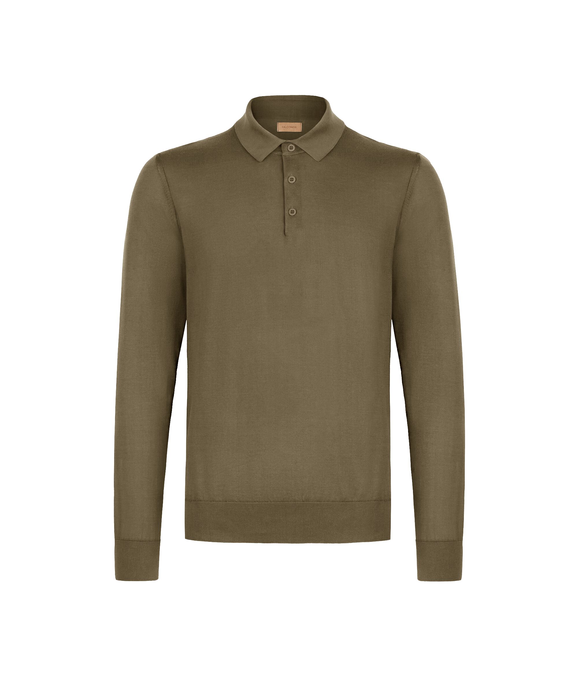 Polo à manches longues en coton