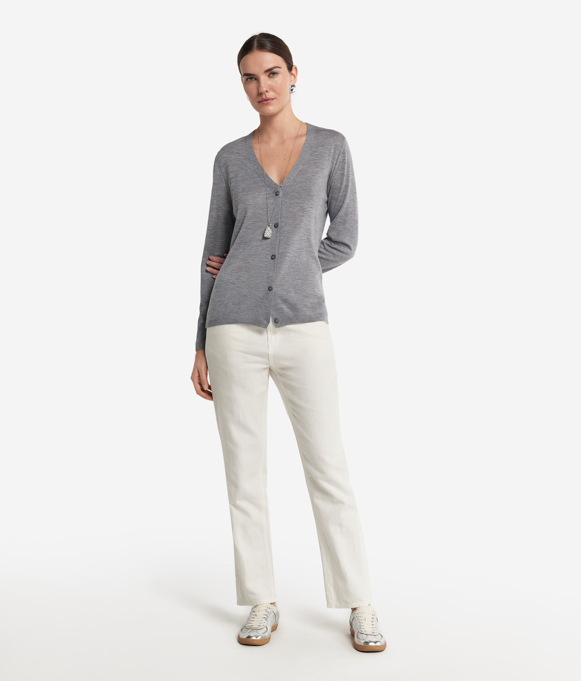 Ultrafine Cashmere V-Neck Cardigan