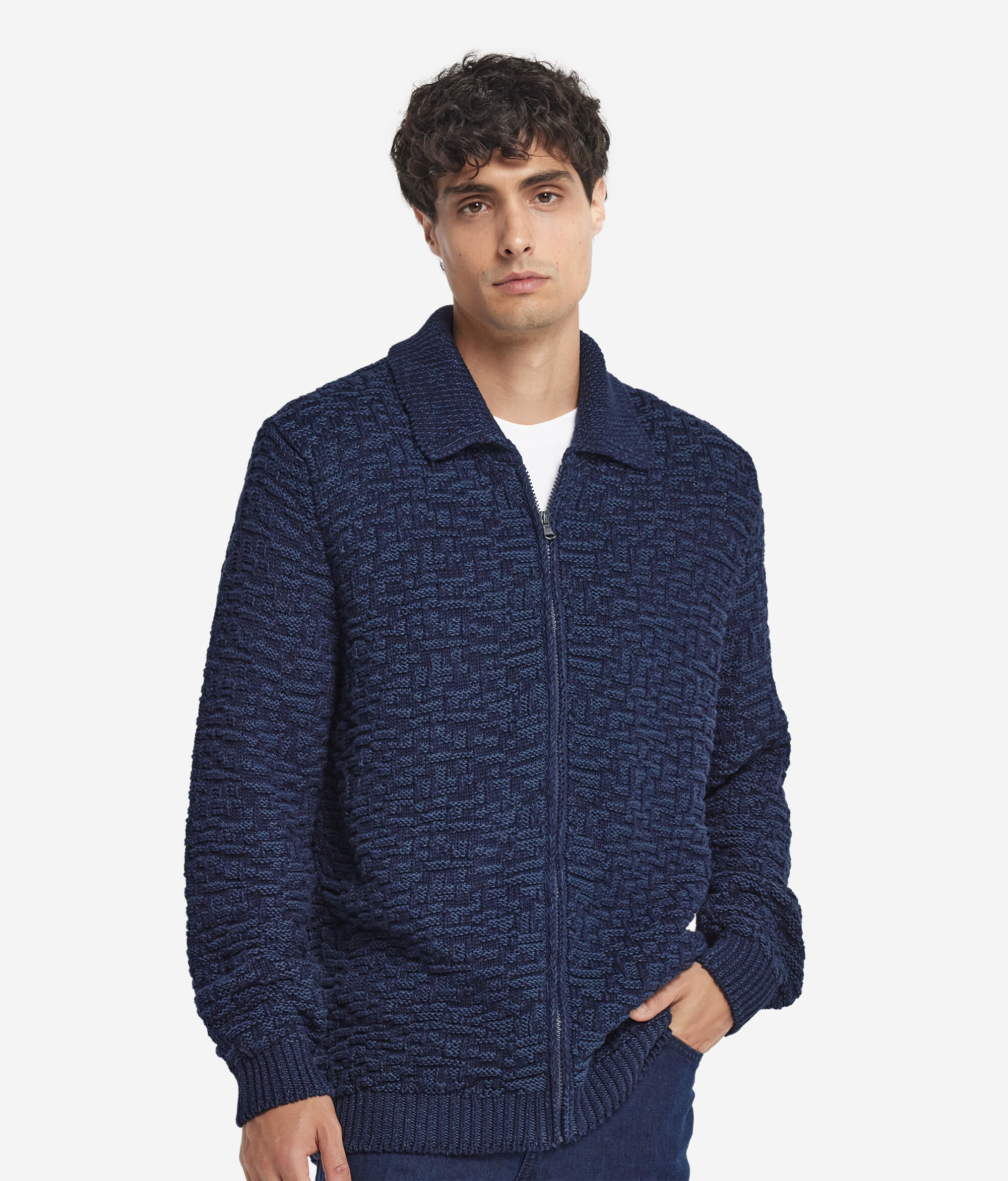 Knitted Jacket with Zip