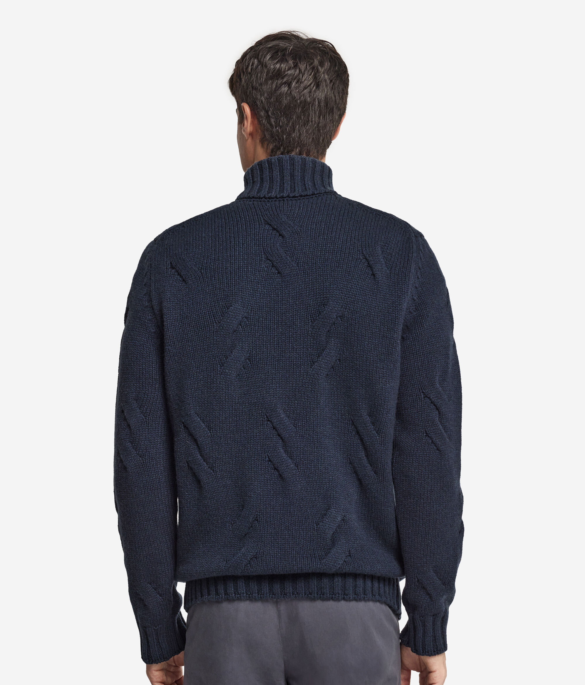 Jersei amb coll cigne amb motiu de vuits de Cashmere