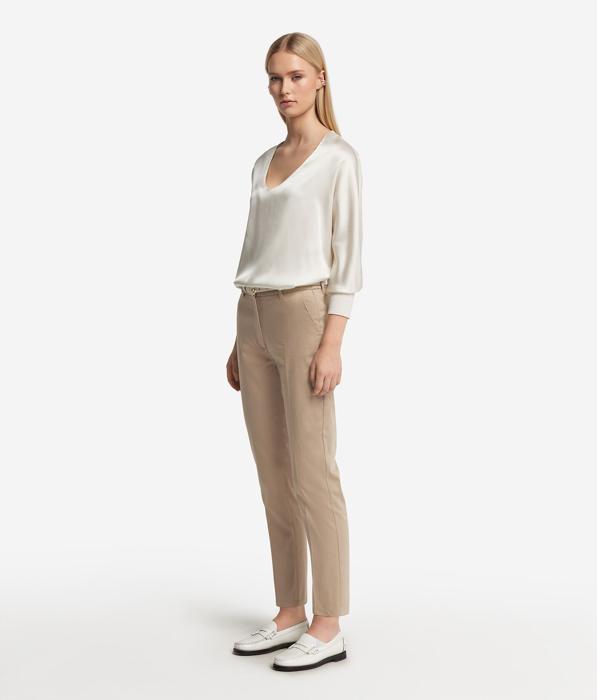 Зауженные брюки из хлопка