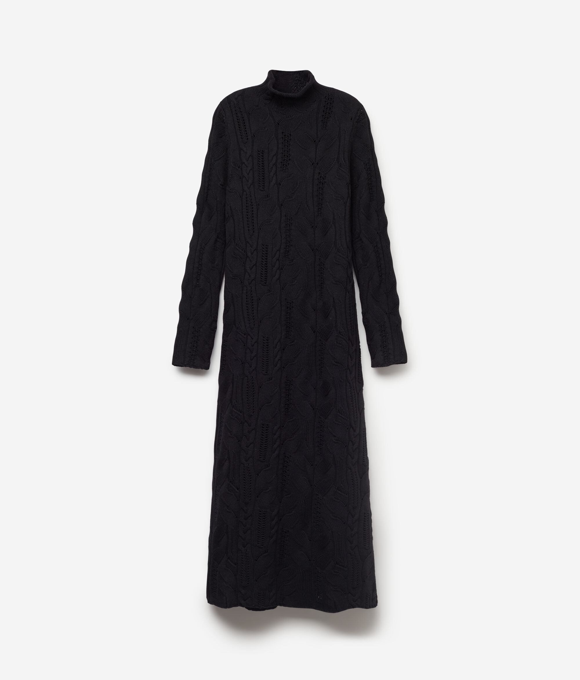 Wollkleid mit Zopfmuster
