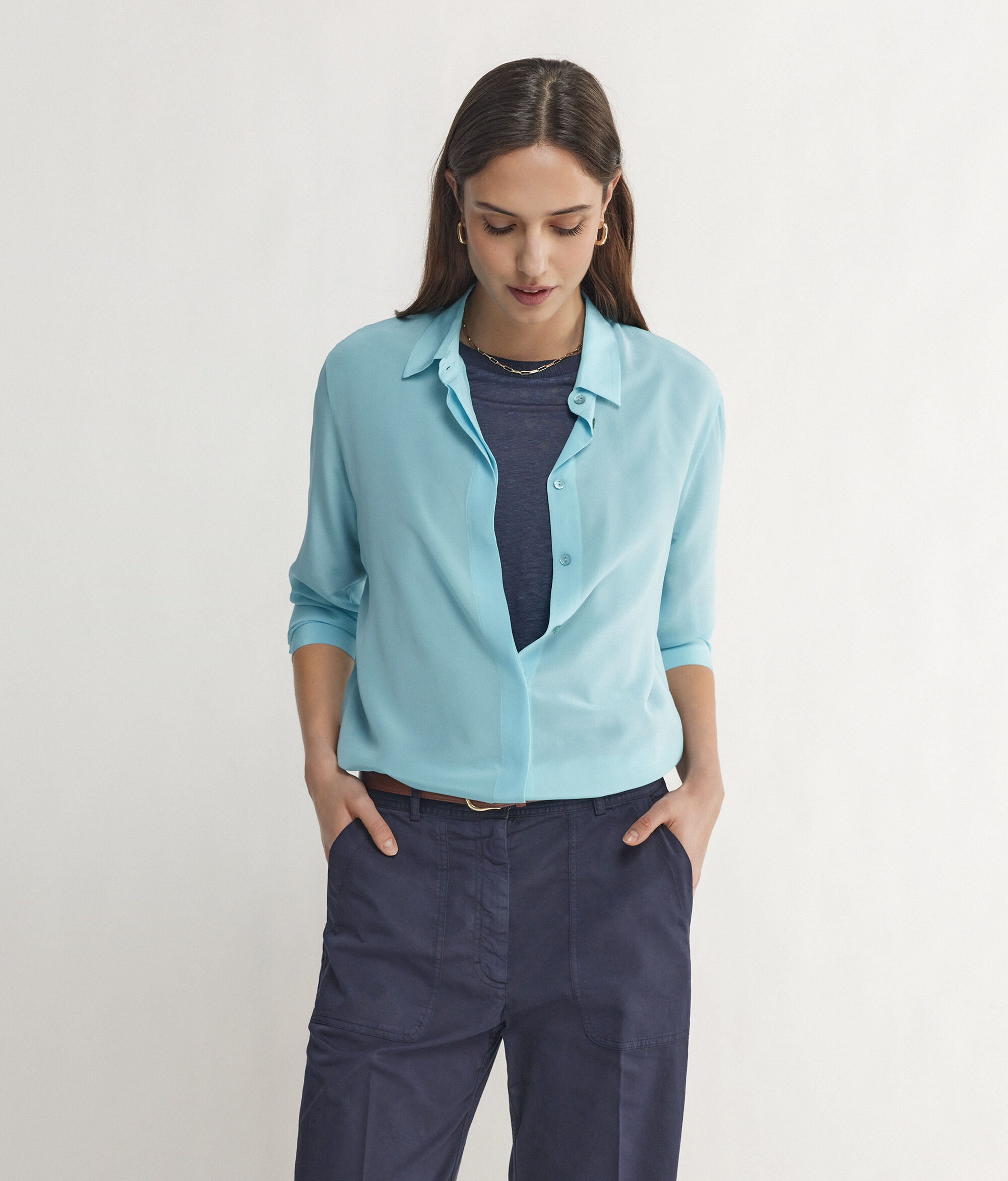 Chemise en soie femme