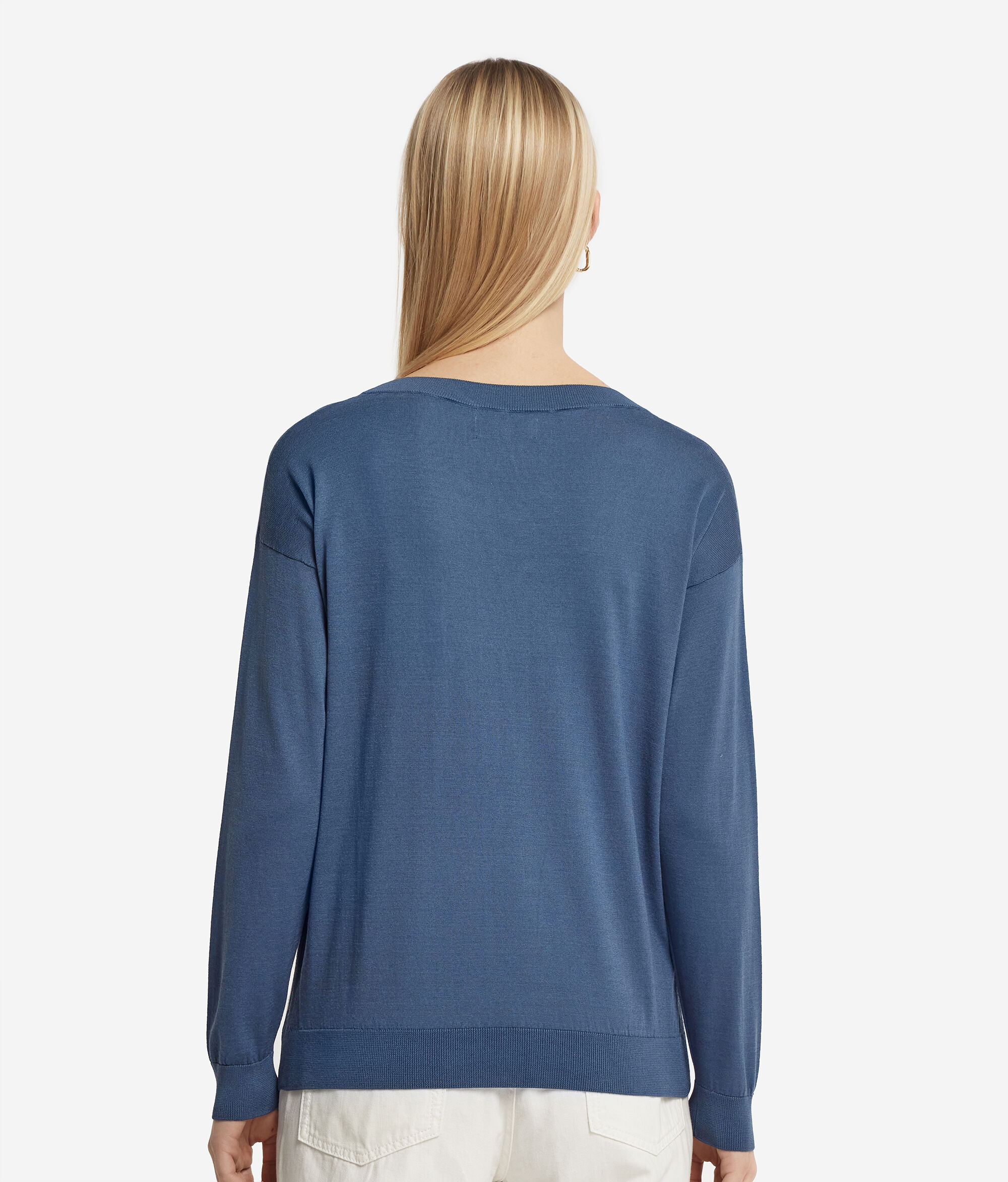 Silk and Cotton Round-Neck Jumper
