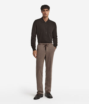 Ultrasoft Cashmere zip-up shirt