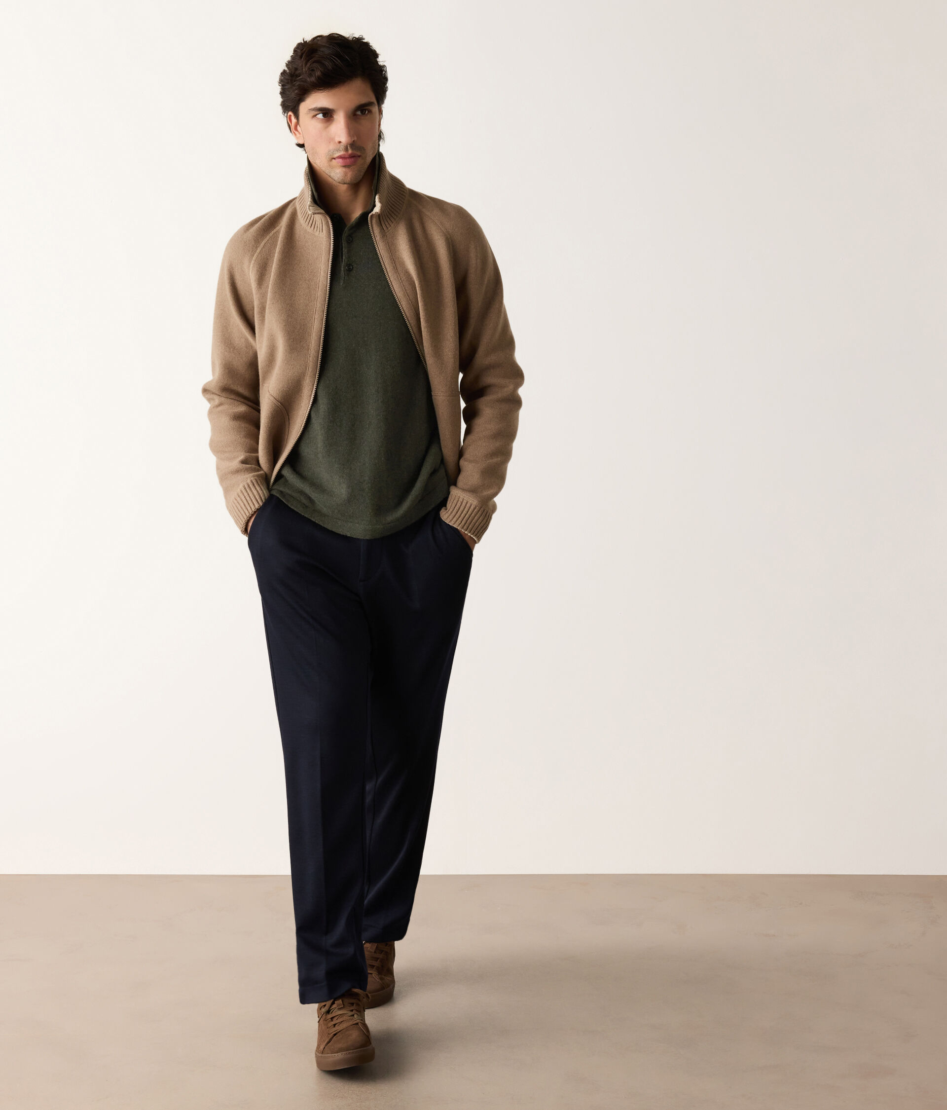 Cashmere polo shirt