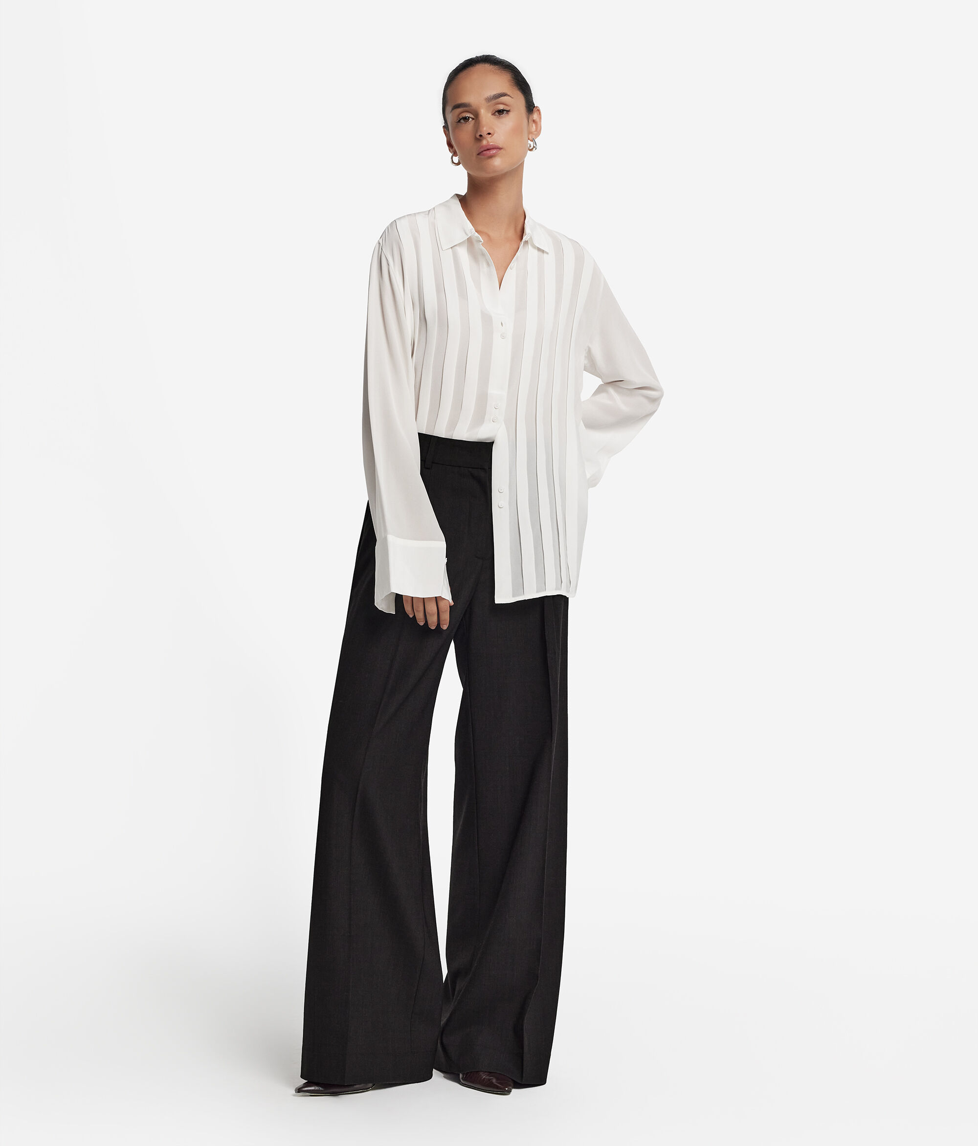Pantalón palazzo de lana
