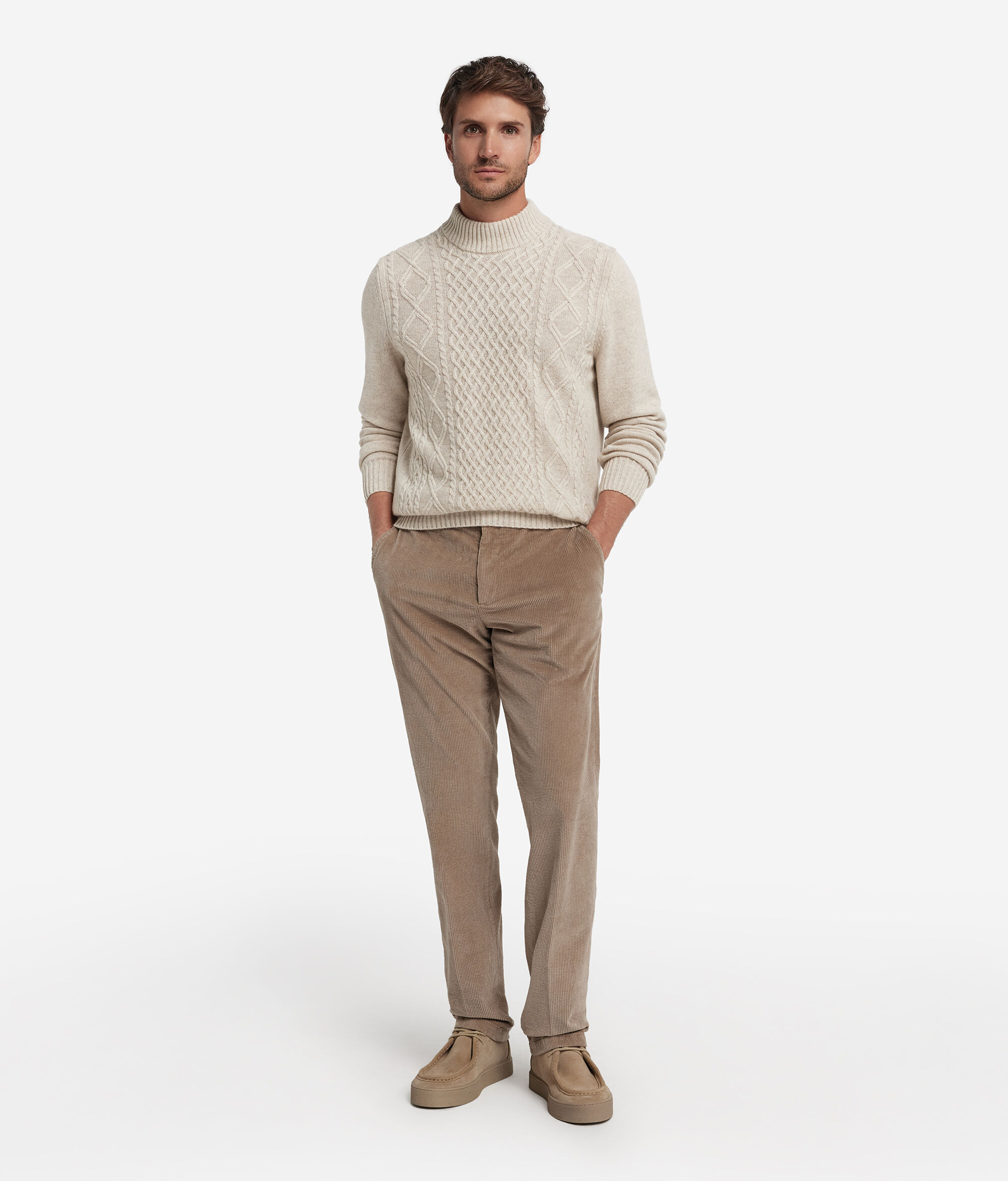 Helancă cu model Fisherman din Cașmir Ultrasoft