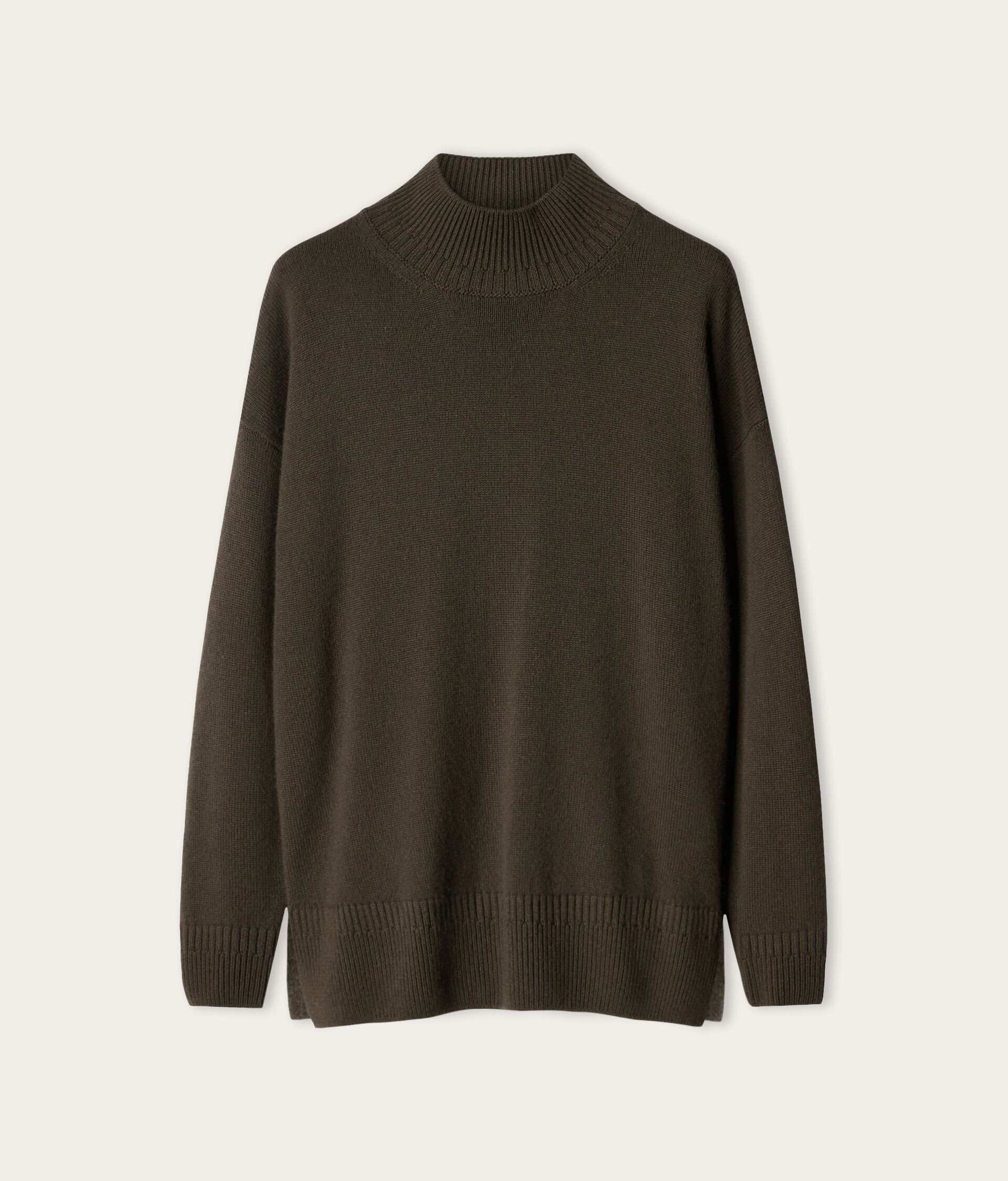 Dolcevita con spacchi coste diverse in Cashmere Ultrasoft