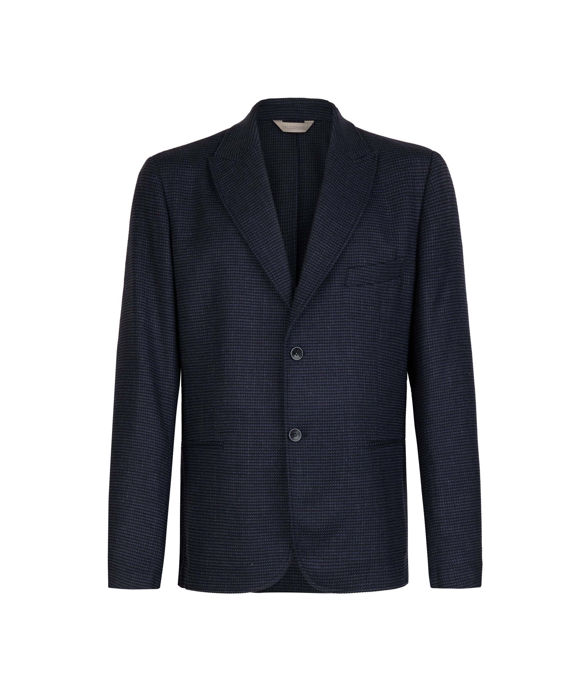 Blazer aus Kaschmir und Seide mit Hahnentrittmuster