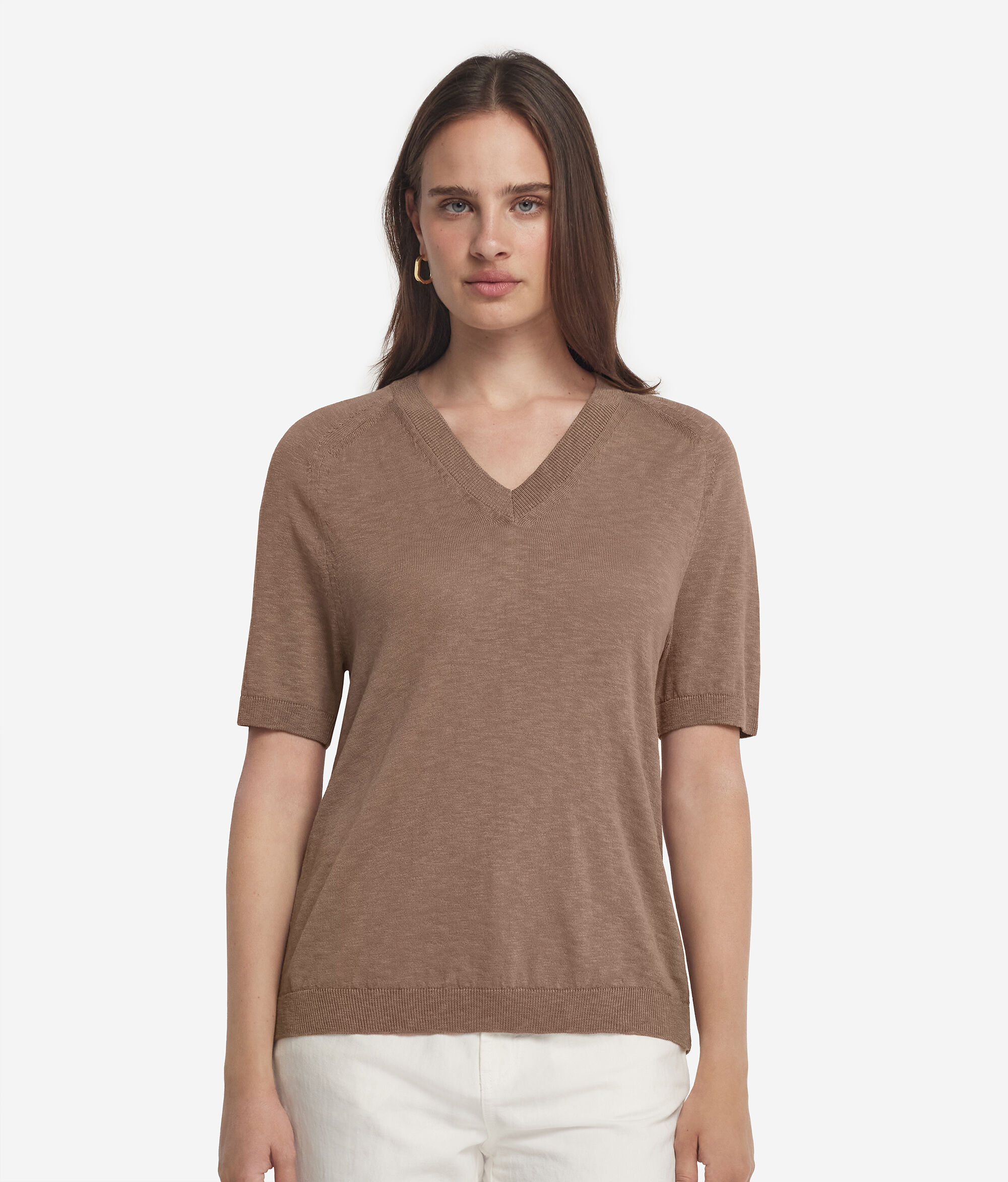 Twist V-neck Short-Sleeved T-shirt