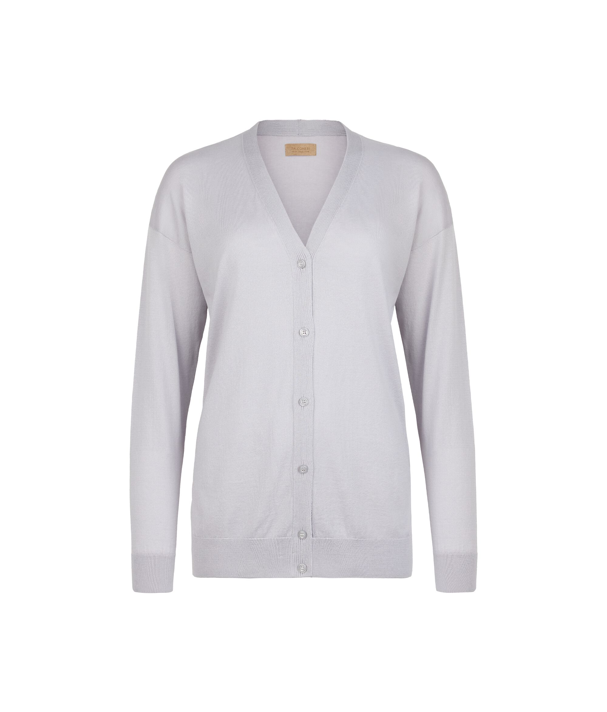 Long-Sleeve Silk Cotton Blend Cardigan_9020