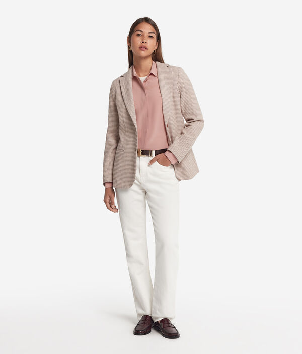 Blazer aus zweifarbigem Moulinéstrick