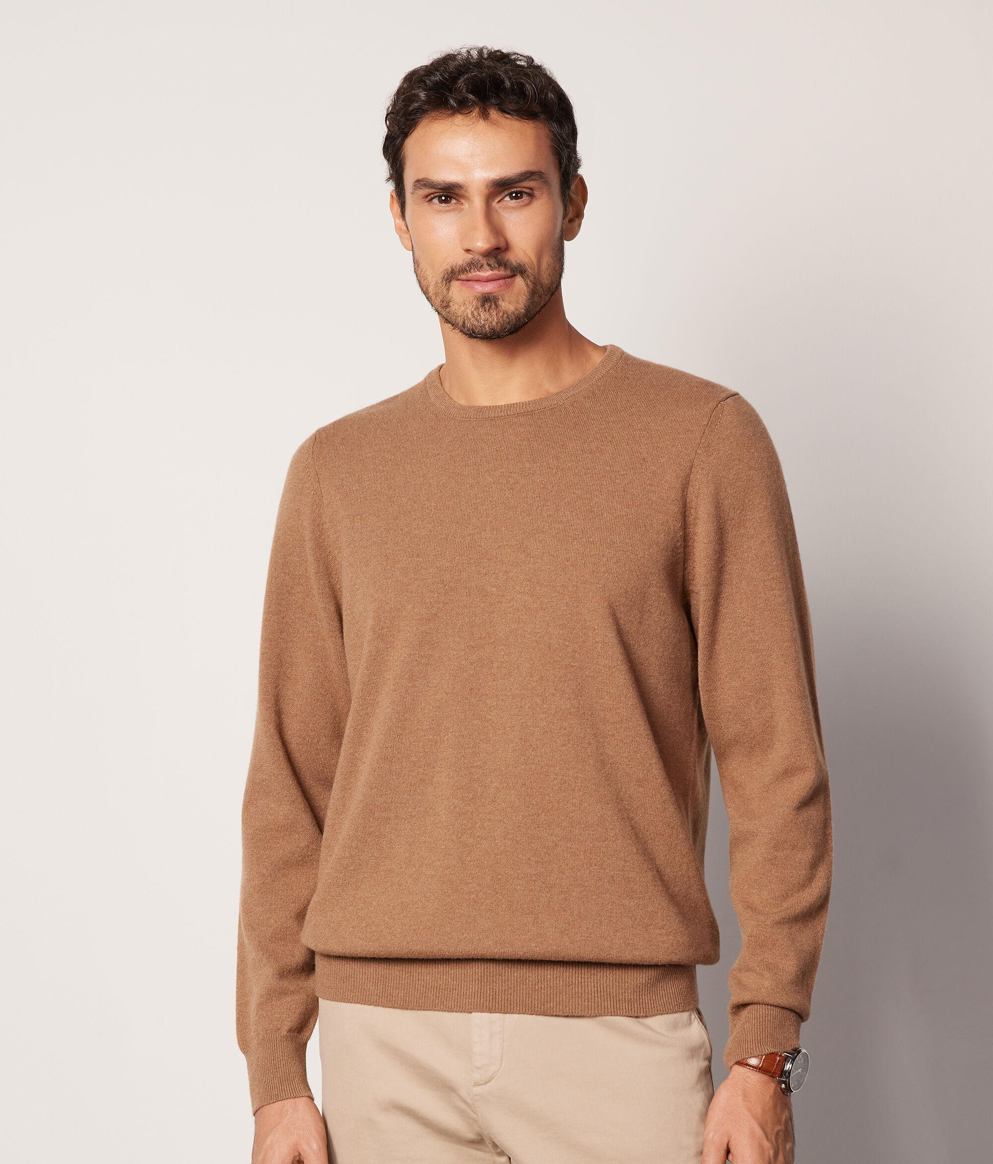 Pull home en cachemire ultra-doux à col rond