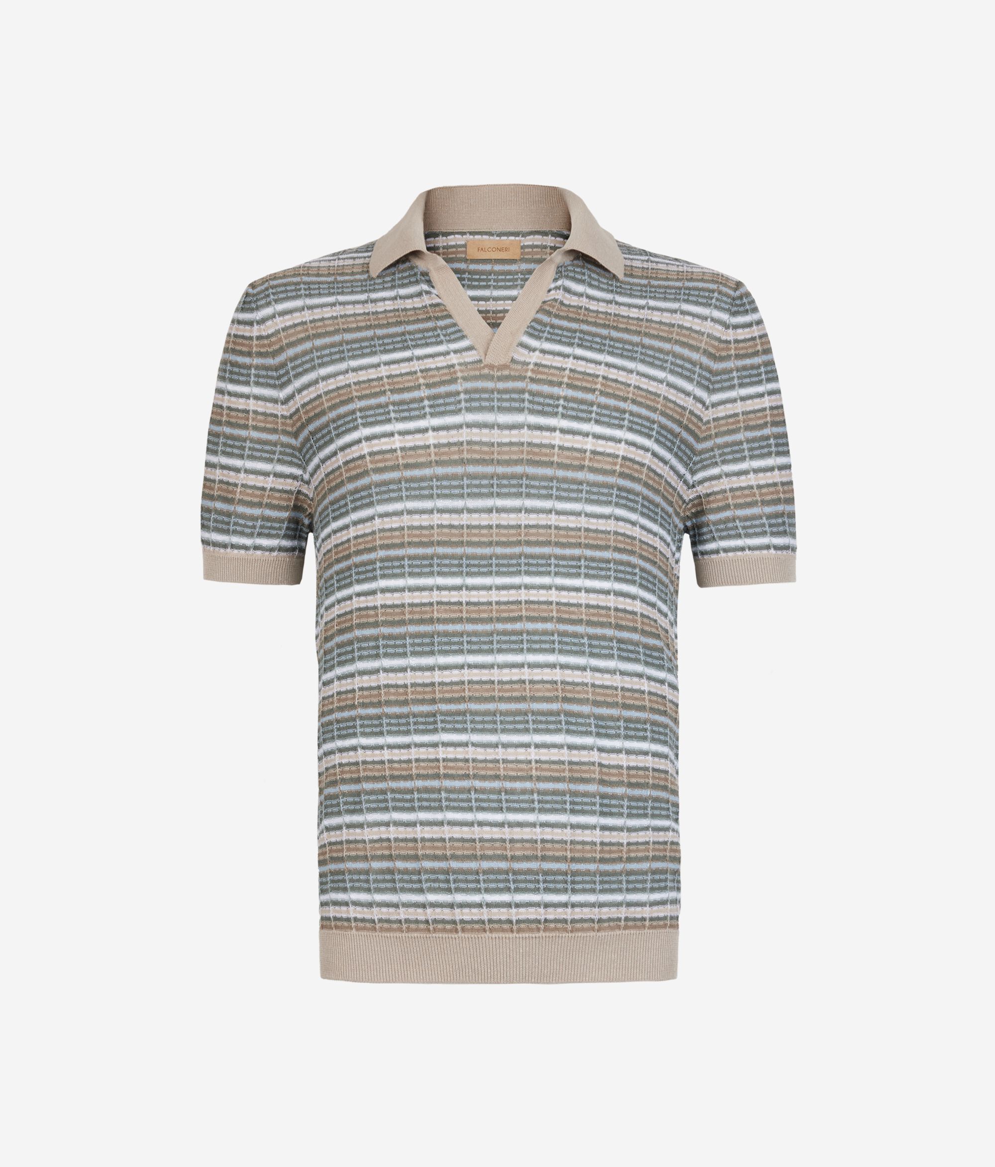 Short Sleeve Ribbed Piqué Polo