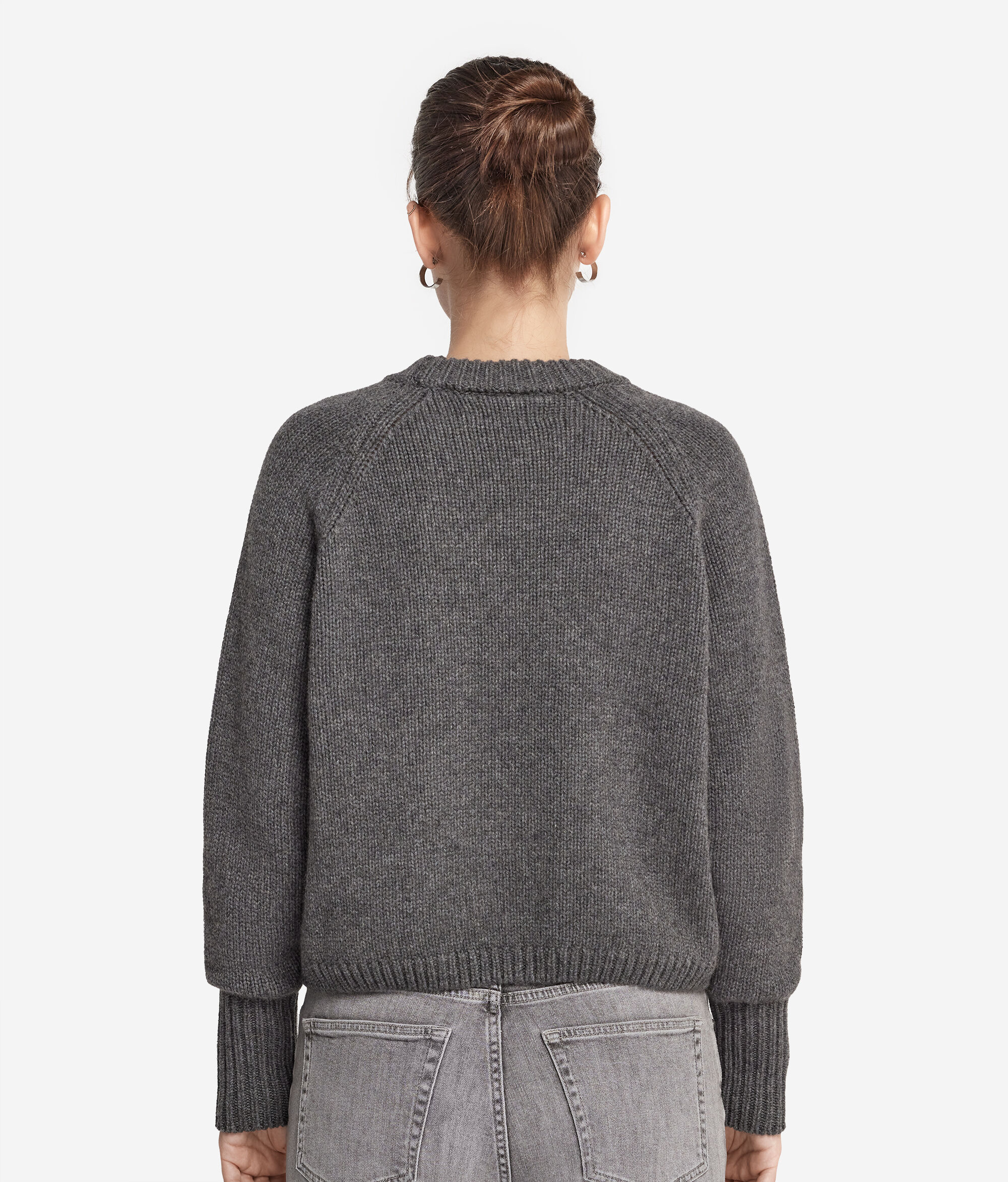 Pull à col rond en tricot de cachemire