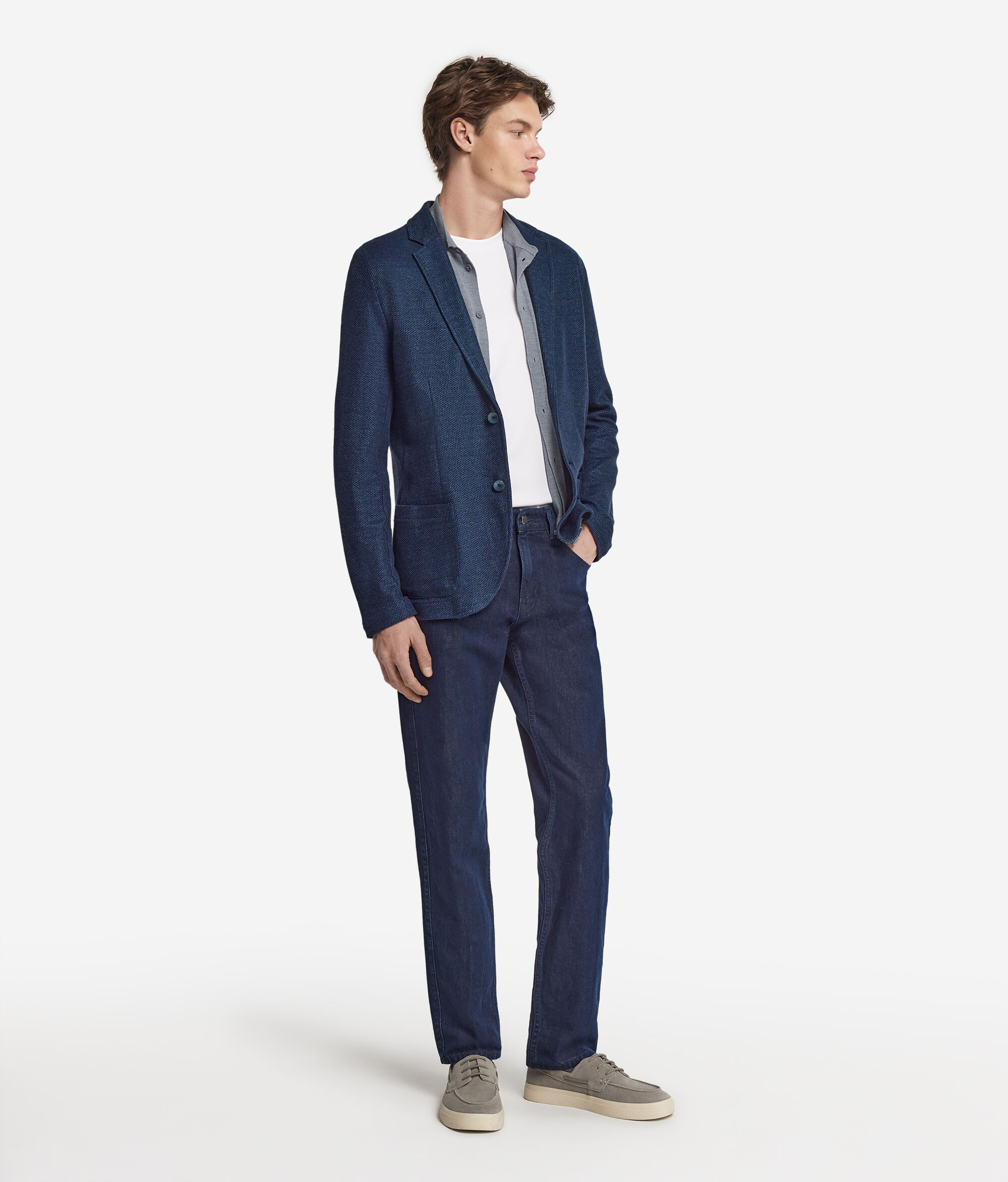 Veste en jersey piqué