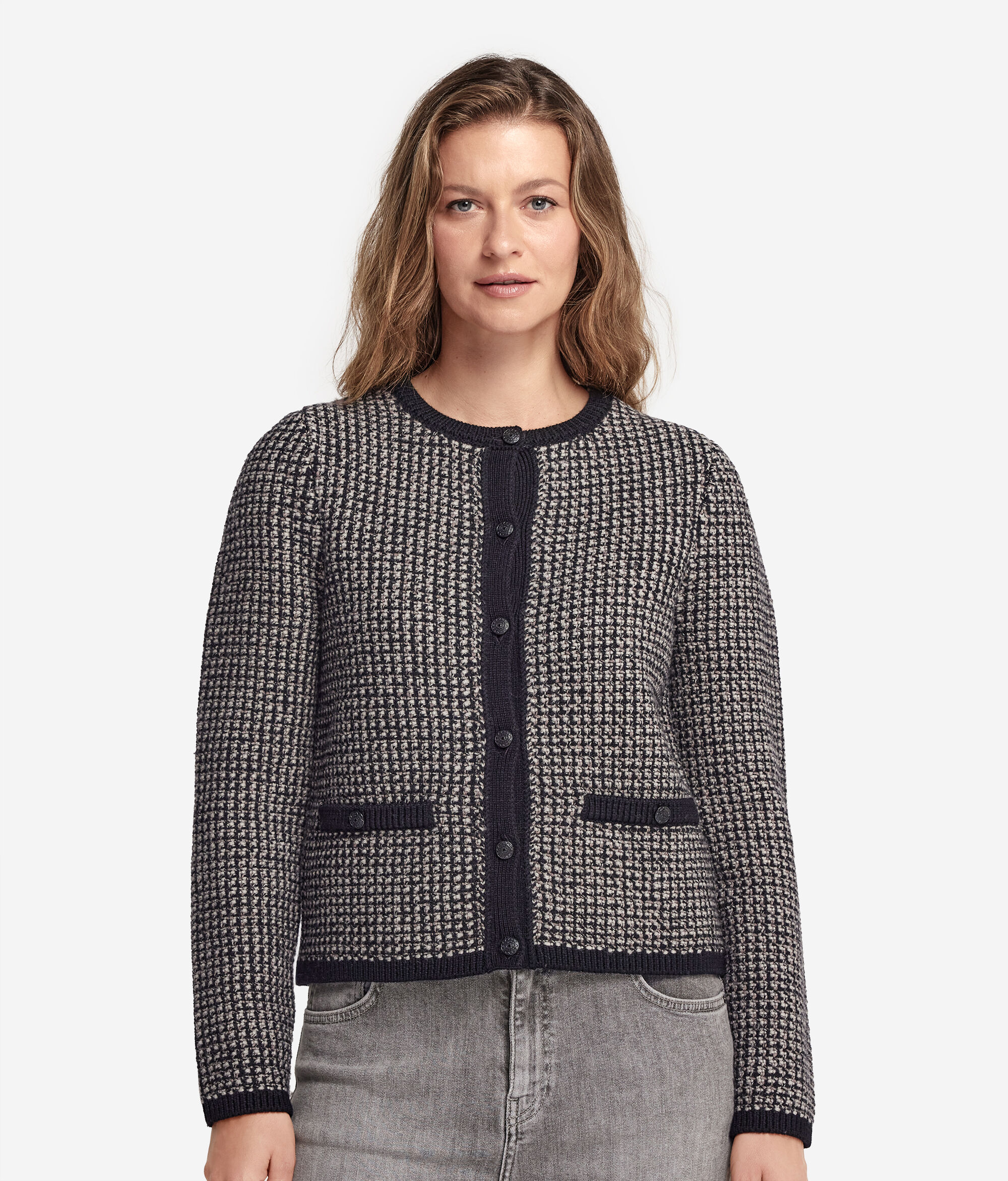 Wool Round-Neck Jacket