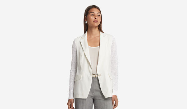 Jacket with Micro-Sequin Sleeves