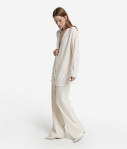 Cardigan con perle in Cashmere Ultrasoft