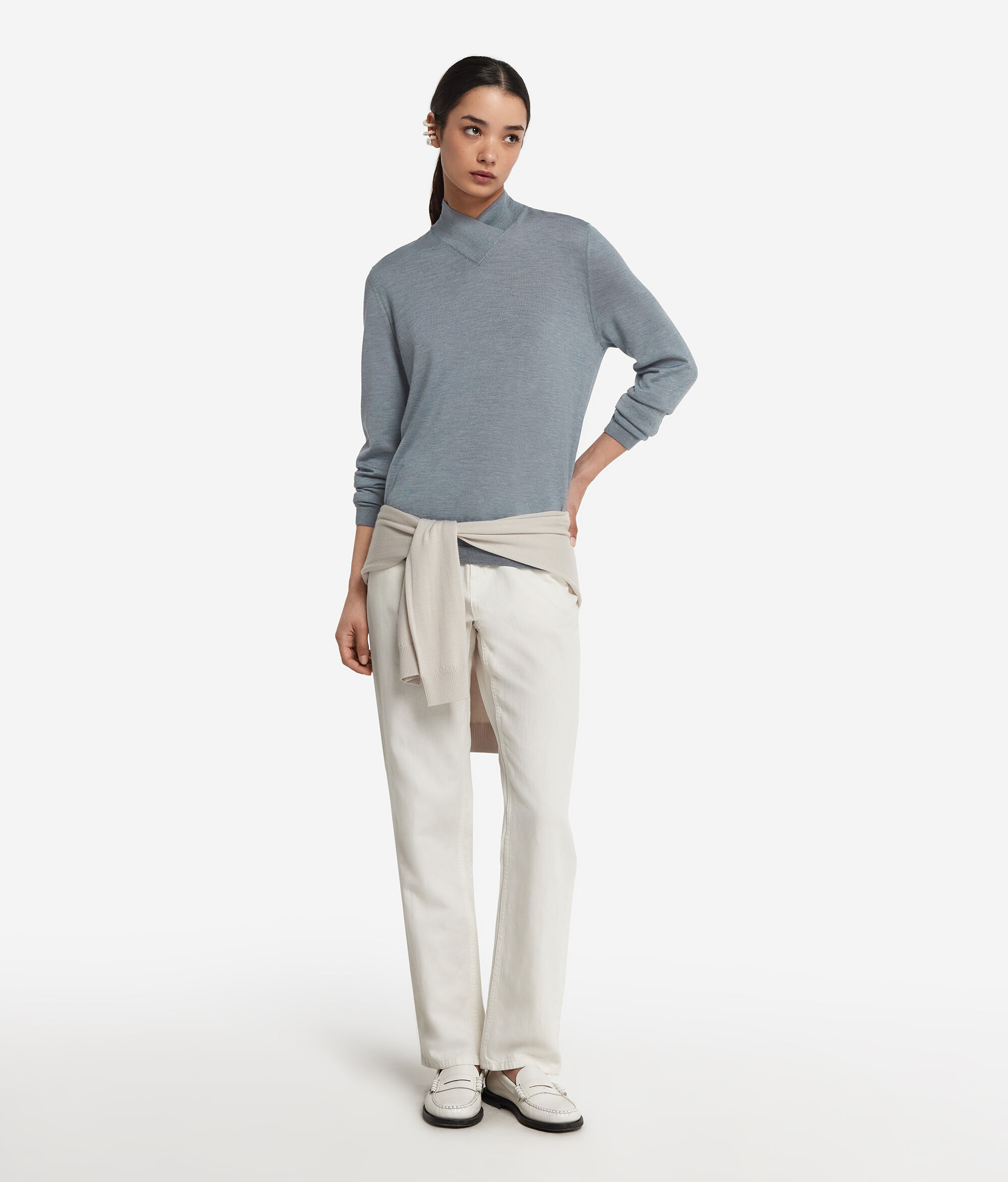 Jersei Coll Perkins Superposat de Cashmere