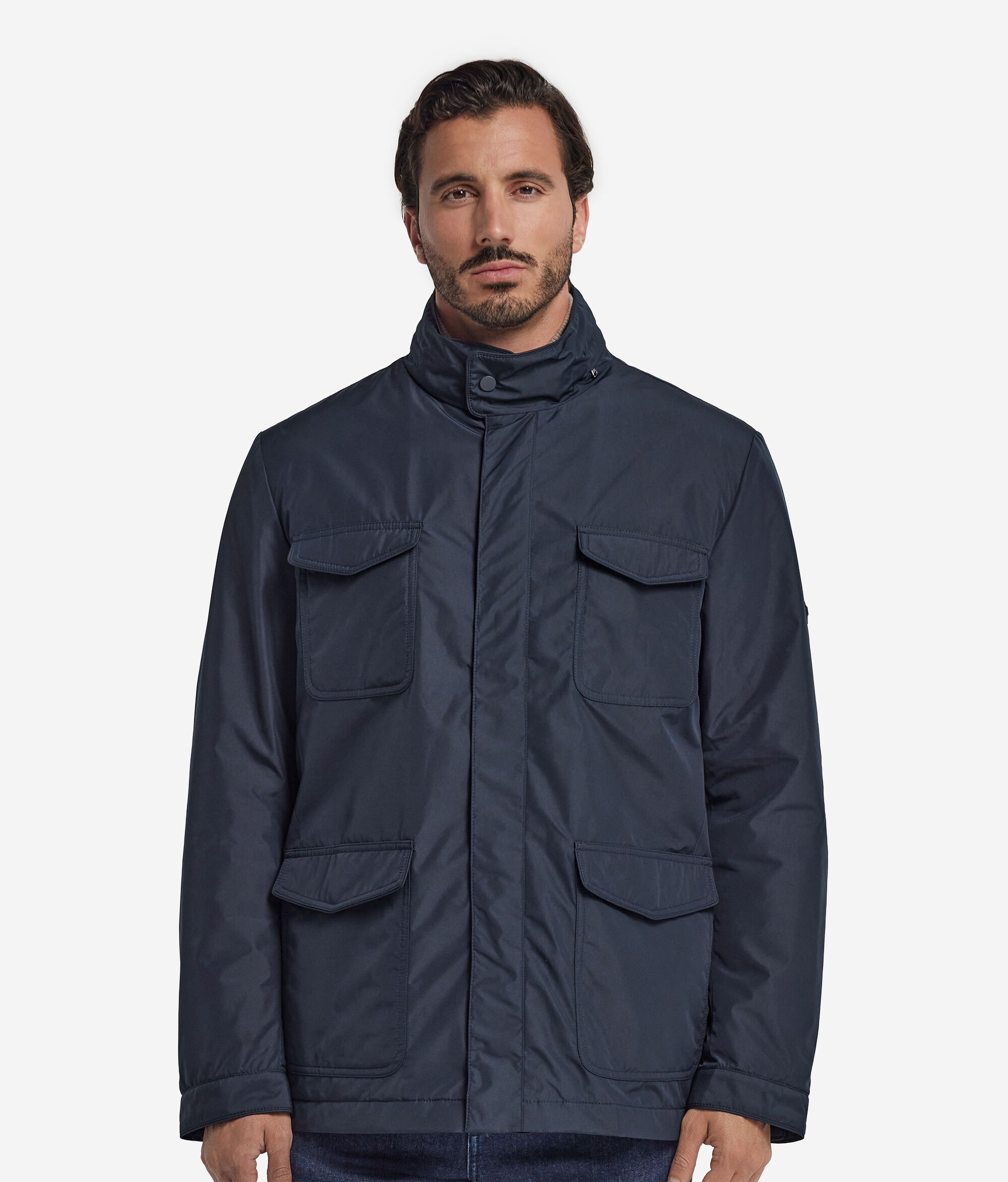 Sahariana tecnica con interno in cashmere