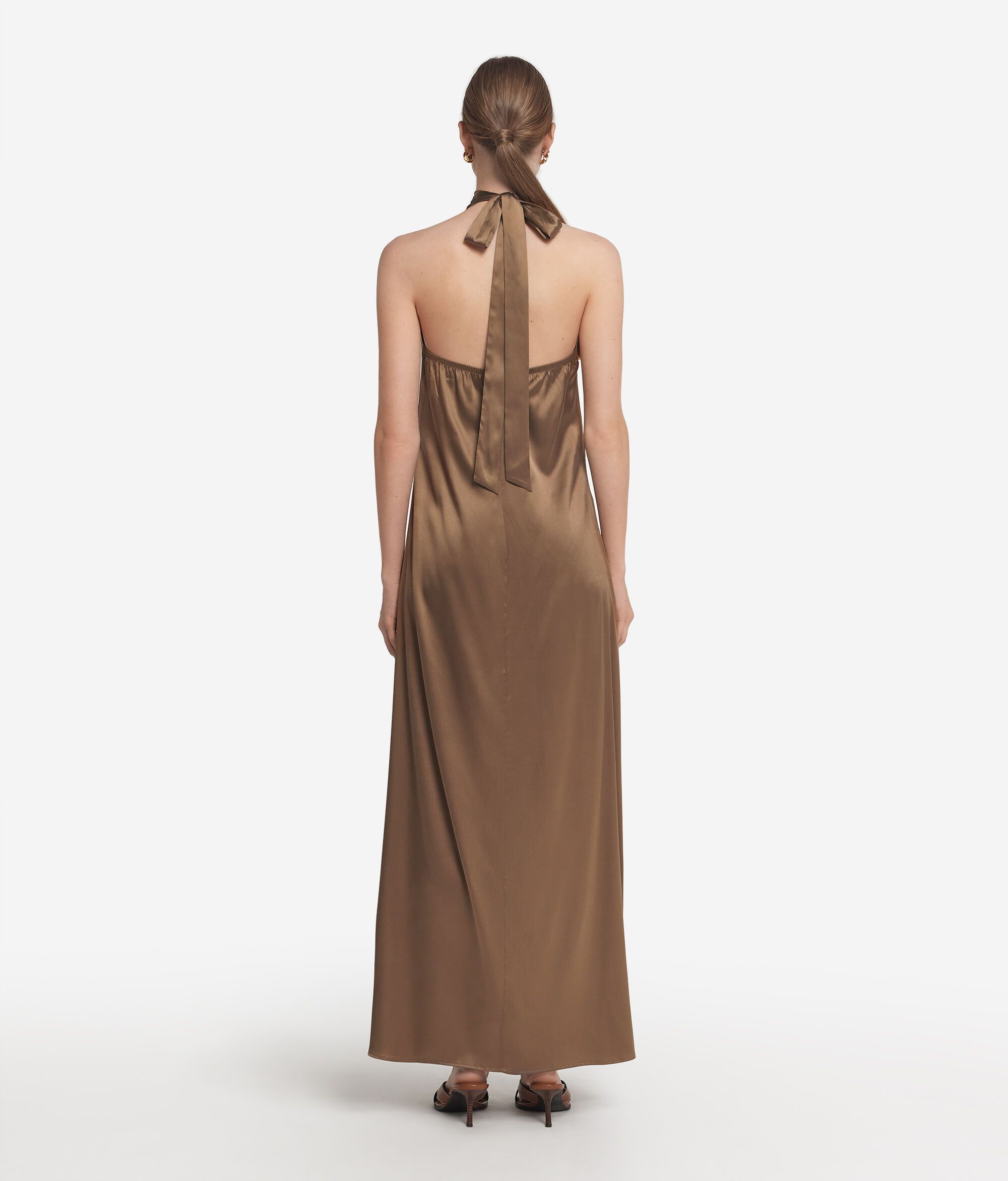 Silk Dress with Halter Neck