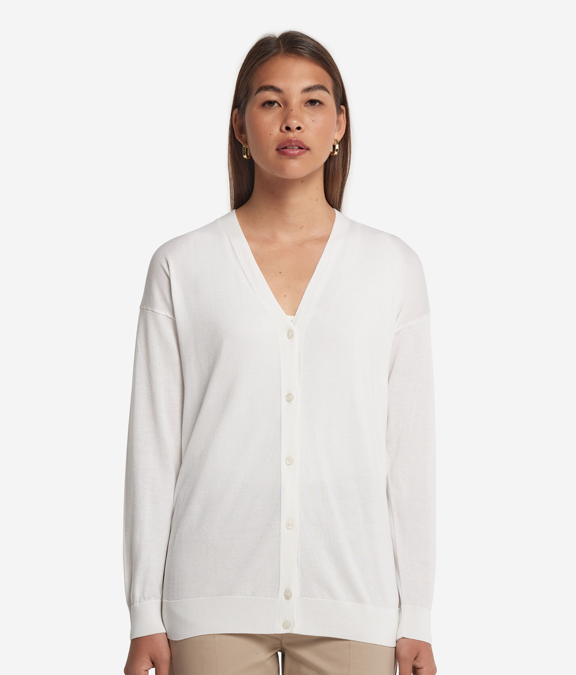 Μακρυμάνικη Ζακέτα από Silk Cotton
