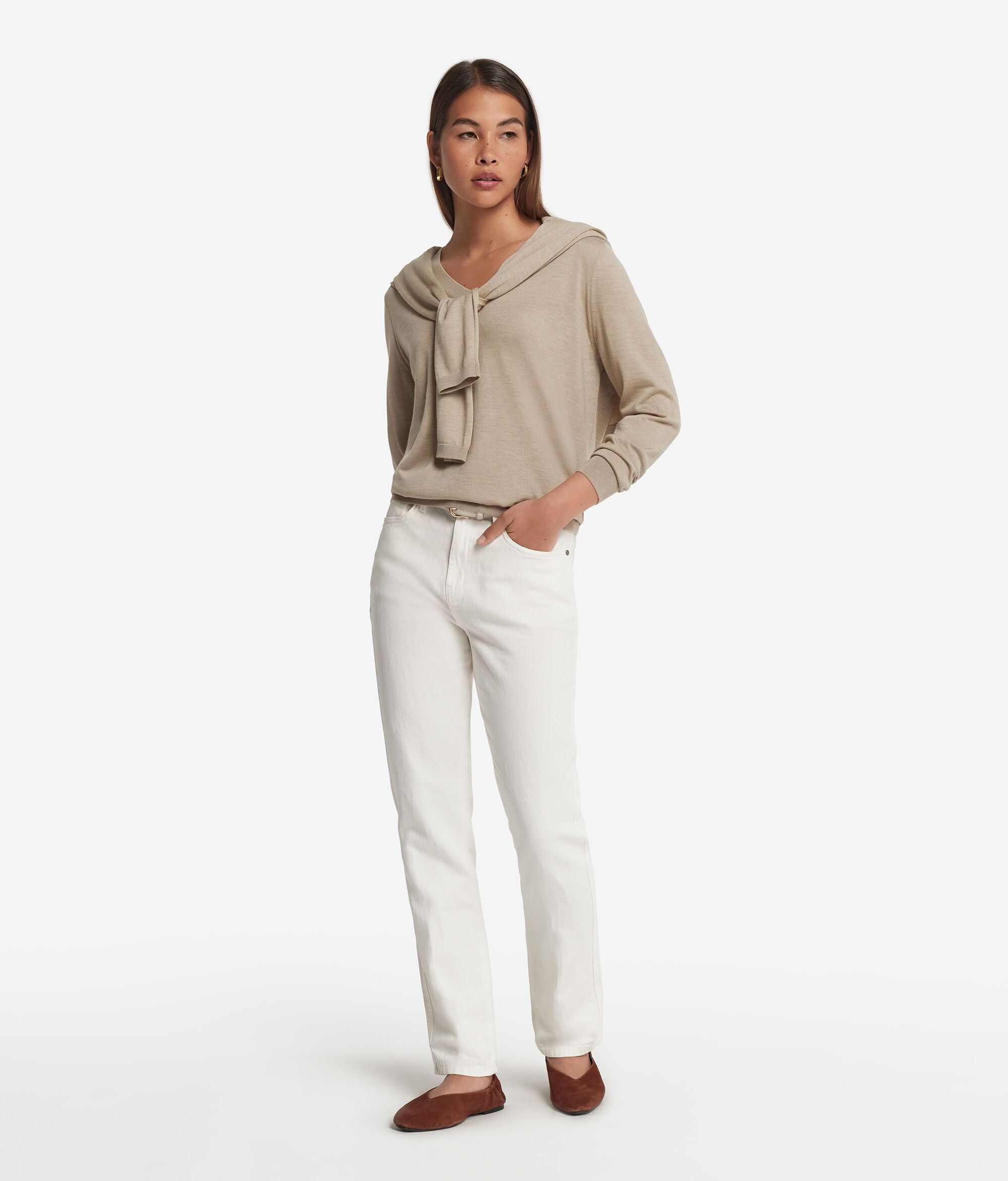 Ultrafine Cashmere V-Neck Sweater