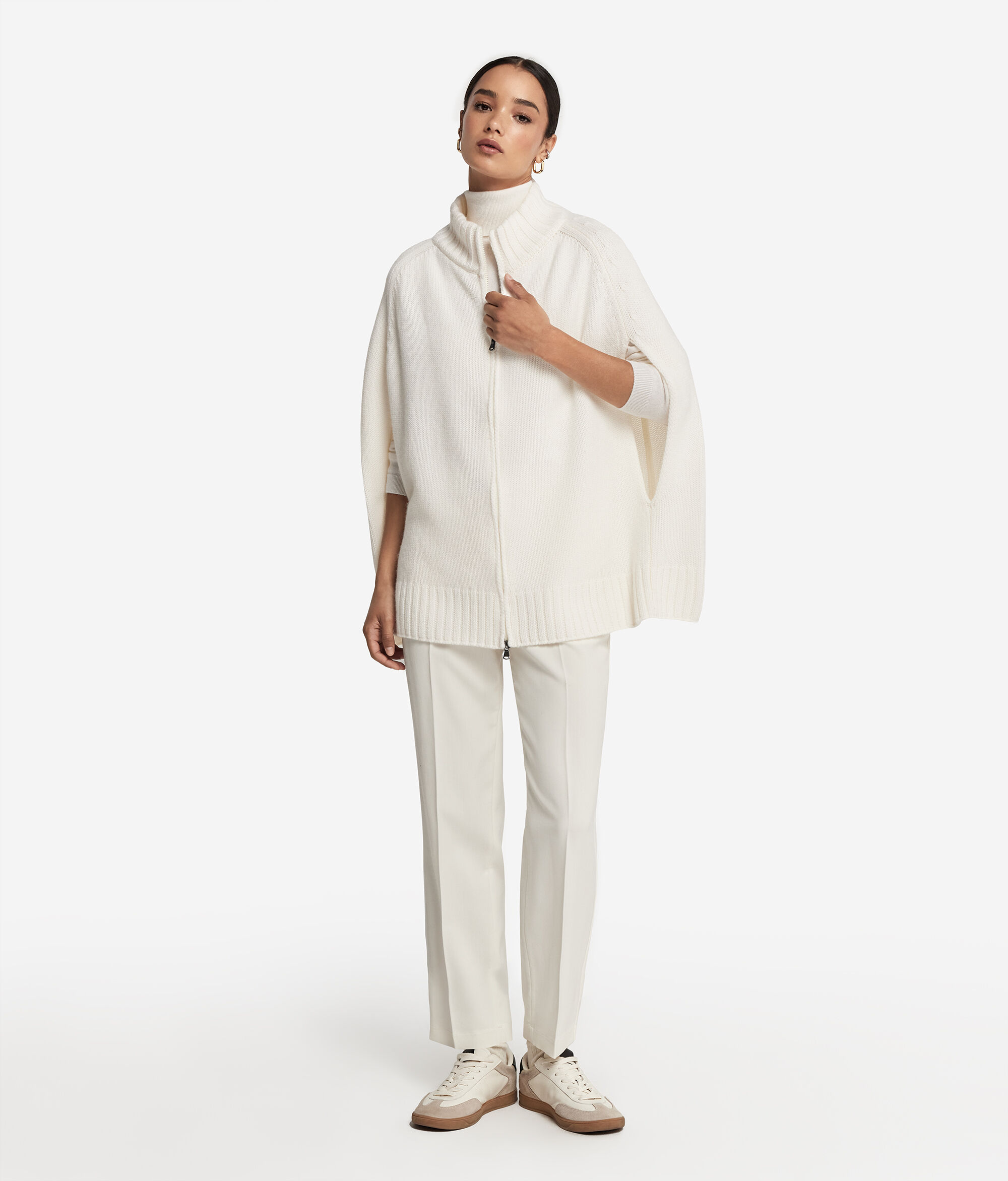 Ultrasoft Cashmere Zip-Up Cape